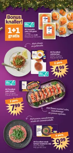 Albert Heijn folder week  / de la semaine 52 - Voorbeeld van een folder van Albert Heijn, geldig van 20.12.2025 | Pagina: 5 | Producten: Steak, Zalm, Citroen, Schaal