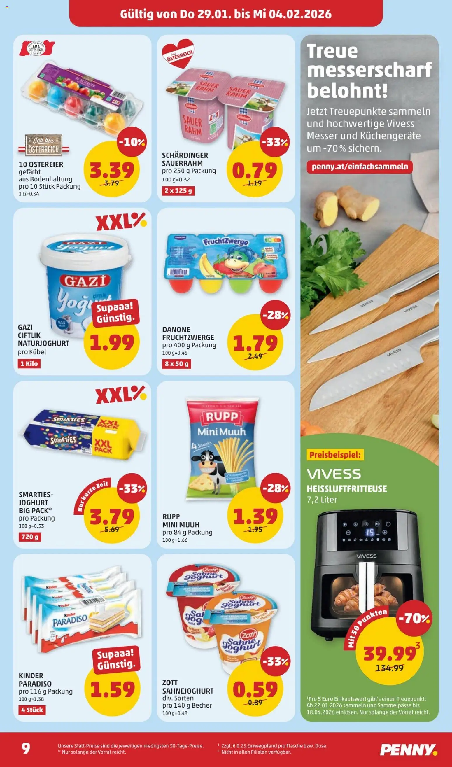 Penny Markt Flugblatt gültig ab 29.01.2026 | Seite: 9 | Produkte: Joghurt, Sauerrahm