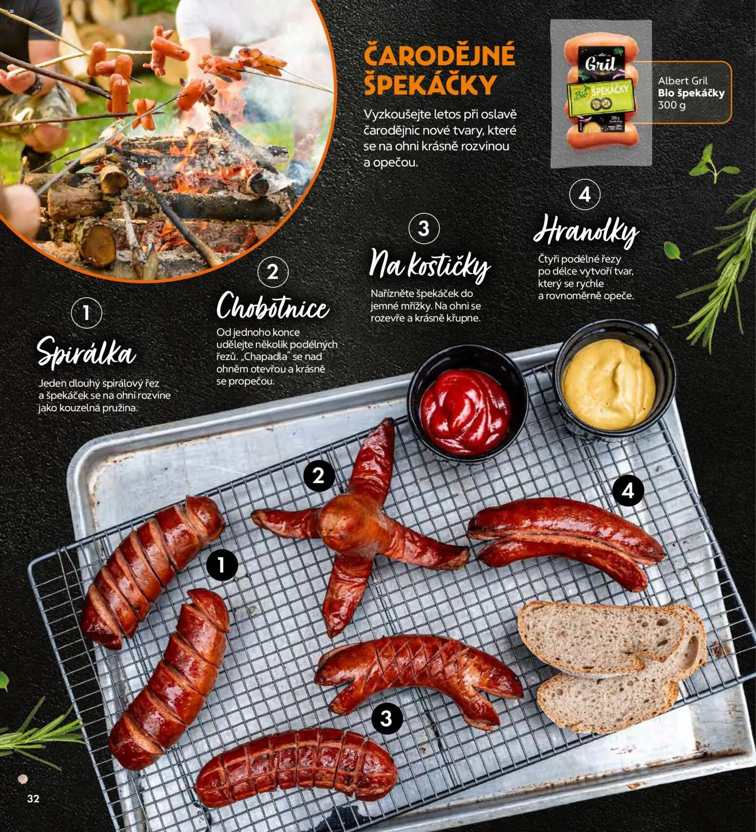 Albert magazín od 01.04.2026 | Strana: 32 | Produkty: Hranolky, Špekáčky, Chobotnice, Gril