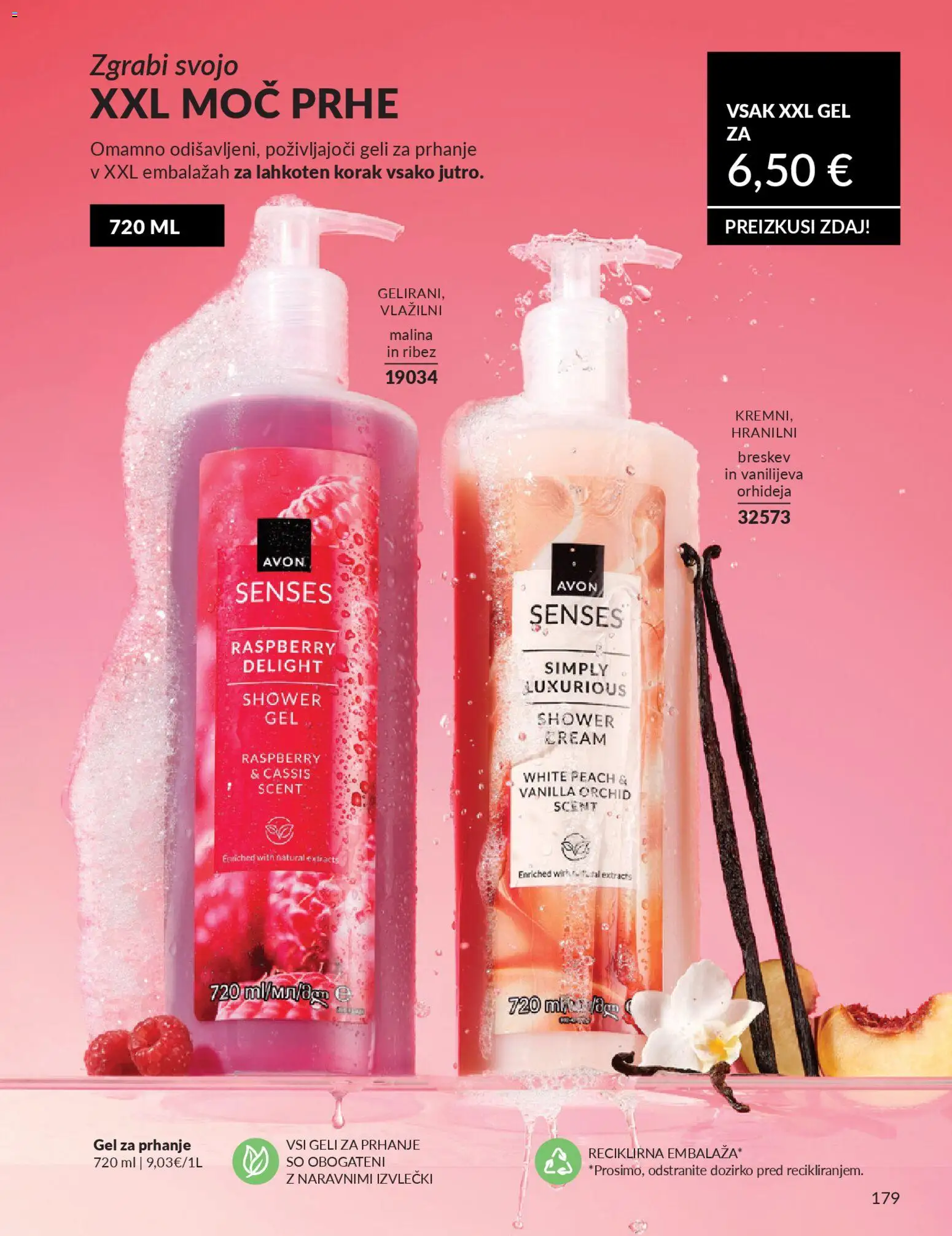 Novi Avon katalog ponudbe – veljaven od 29.12.2025 | Stran: 179 | Izdelki: Gel za prhanje, Ribez, Breskev