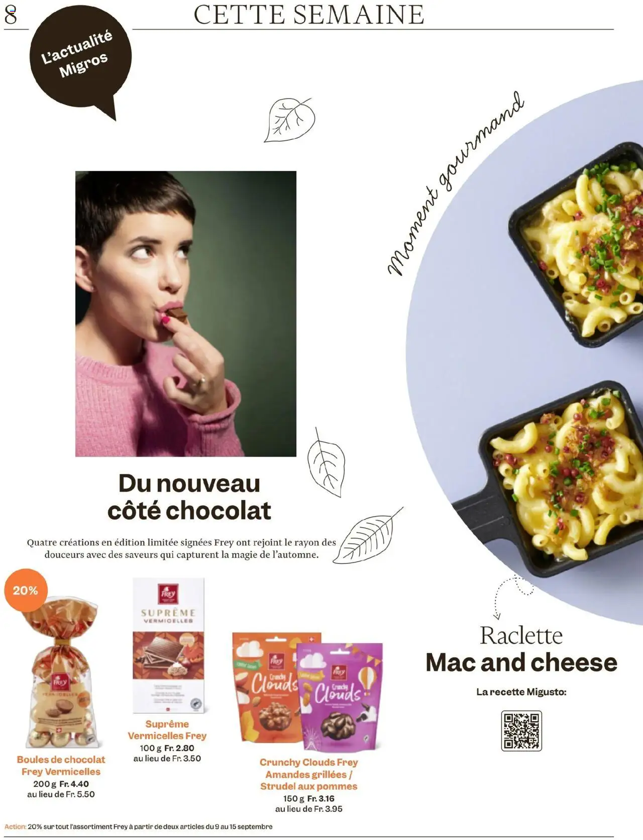 Migros Magazin FR – gültig ab 08.09.2025 | Seite: 8 | Produkte: Raclette