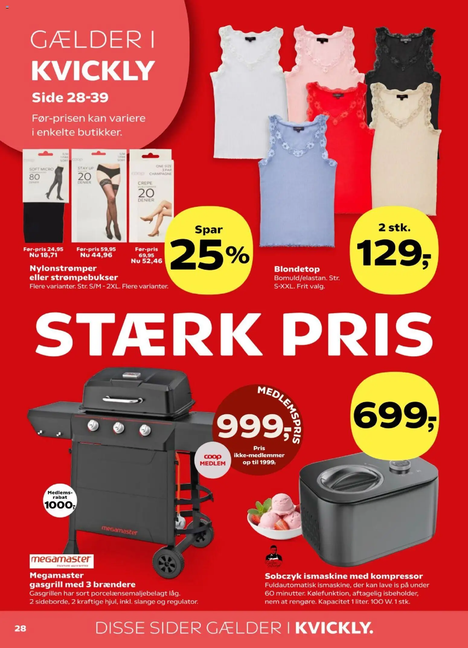 Kvickly tilbudsavis – gyldig fra 17.04.2026 | Side: 30 | Produkter: Is, Strømpebukser, Nylonstrømper