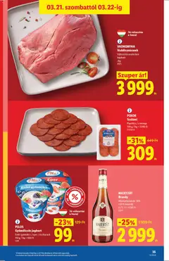 PIKOK Szalámi, Paprikás / csemege 100 g; 1 kg = 3090 Ft - amely érvényes a következő dátumtól: 19.03.2026 | Oldal: 35