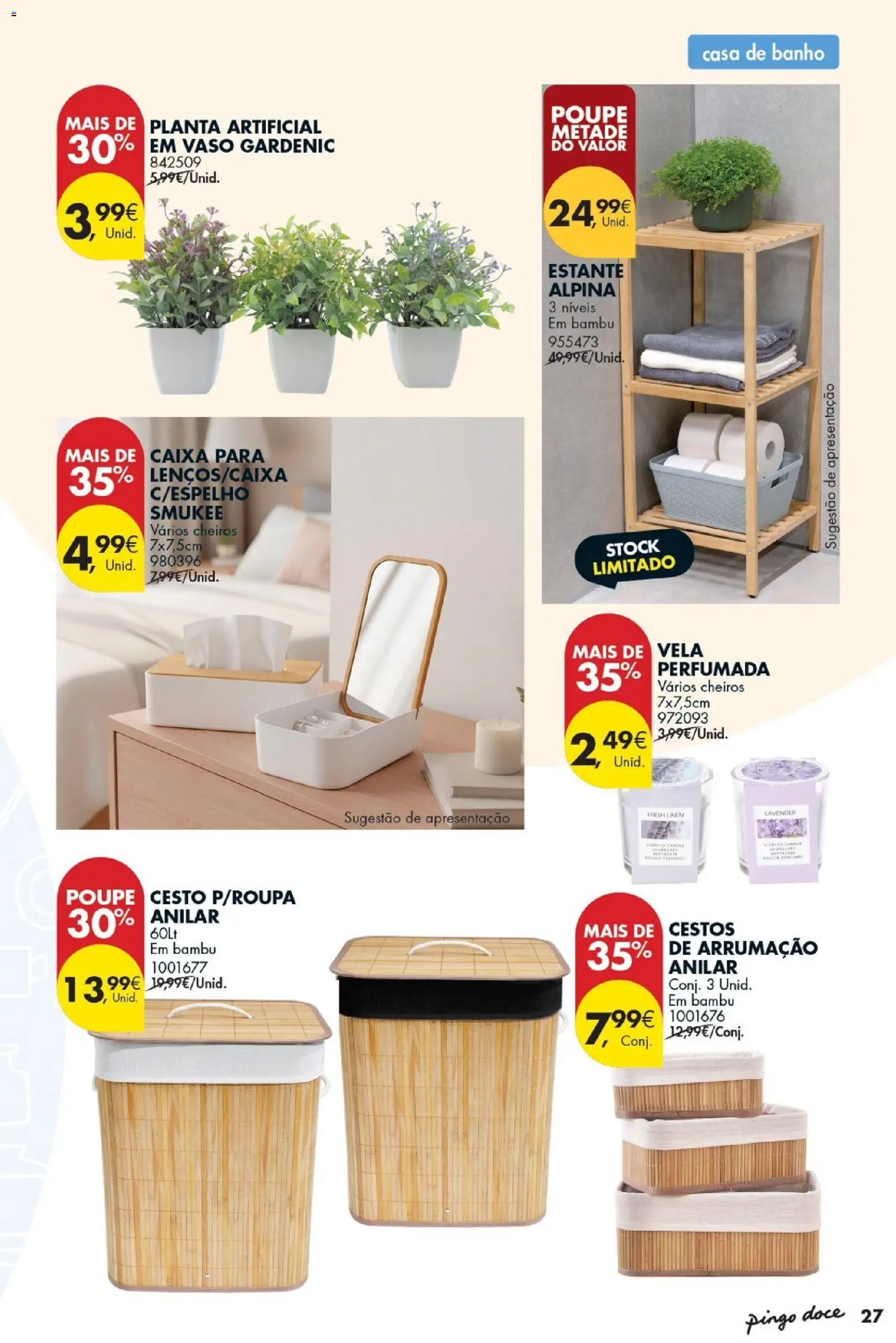 Pingo Doce - Bazar Casa Equipada │ válido de 03.02.2026 | Página: 27 | Produtos: Caixa, Casa de banho, Banho, Vaso