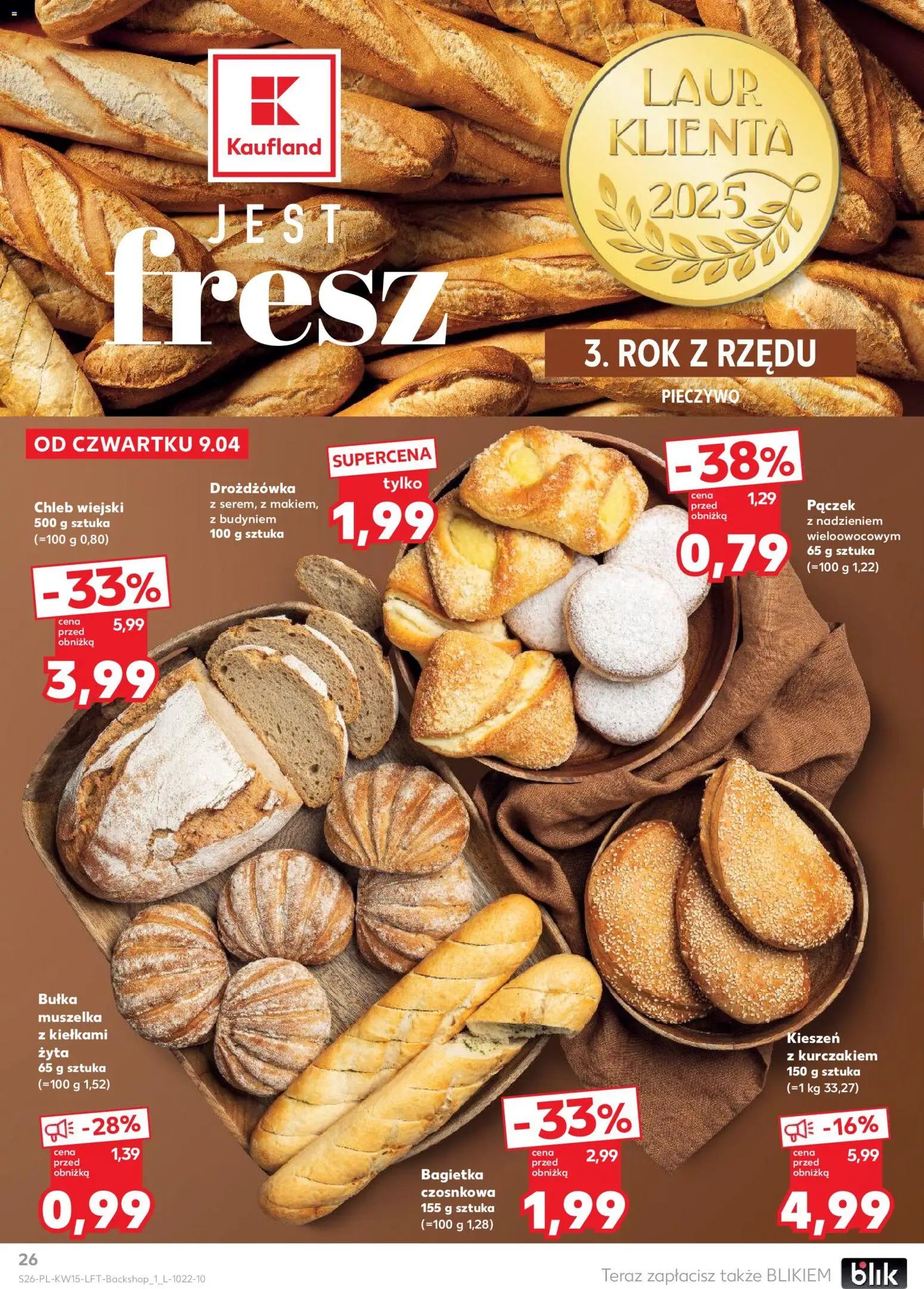 Kaufland Polsko leták od 09.04.2026 | Strana: 26 | Produkty: Chléb