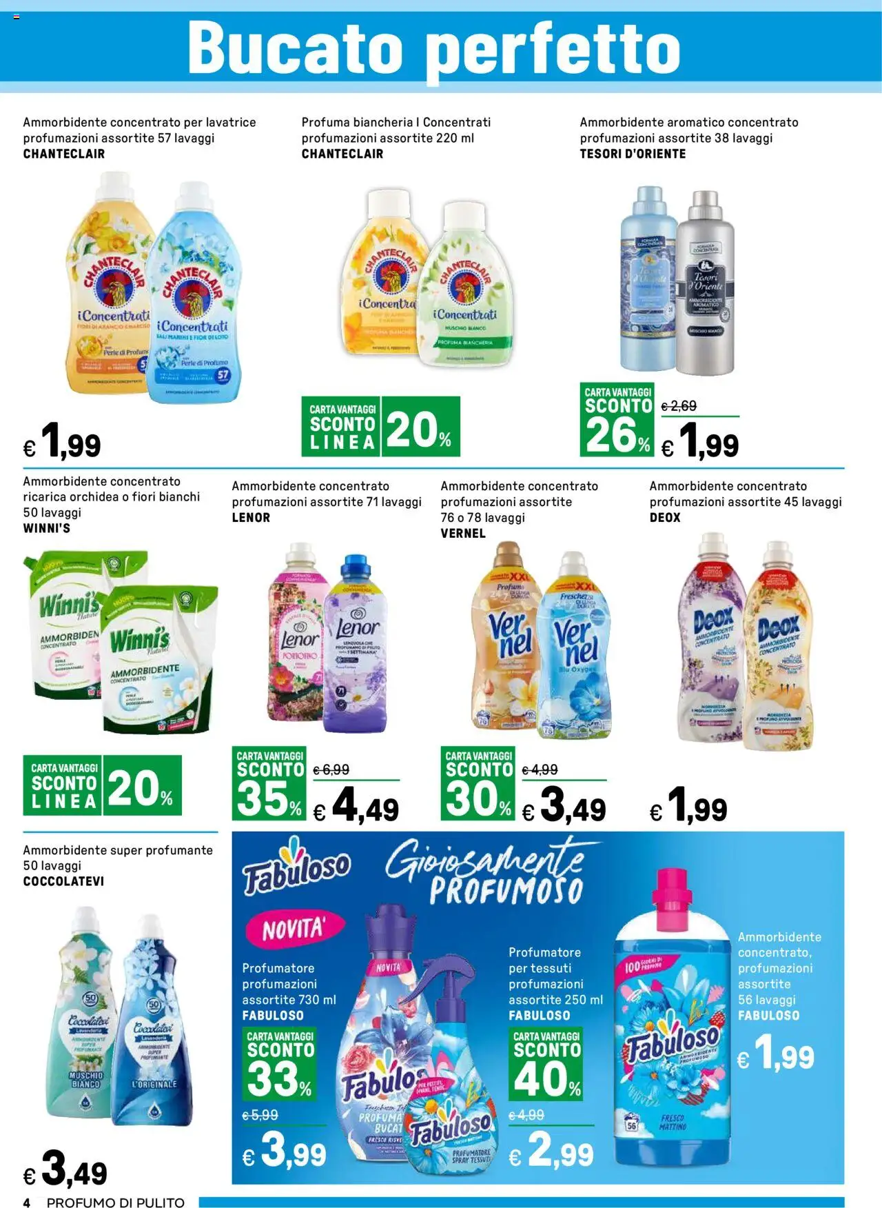 Volantino Iper del 01.09.2025 | Pagina: 4 | Prodotti: Ammorbidente, Lavatrice, Orchidea, Profumo