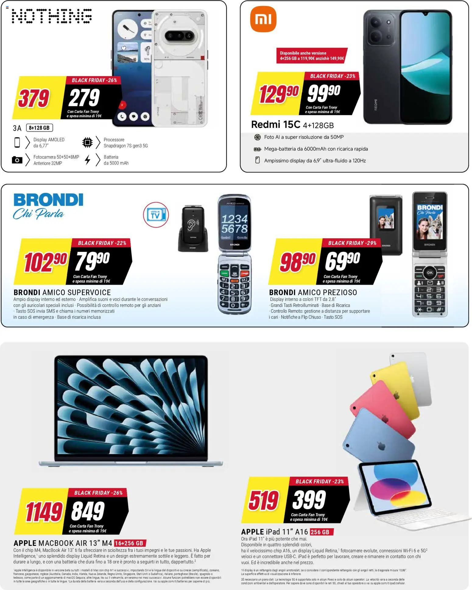 Volantino Trony del 25.11.2025 | Pagina: 5 | Prodotti: Connettore, Fan, Ipad, Macbook