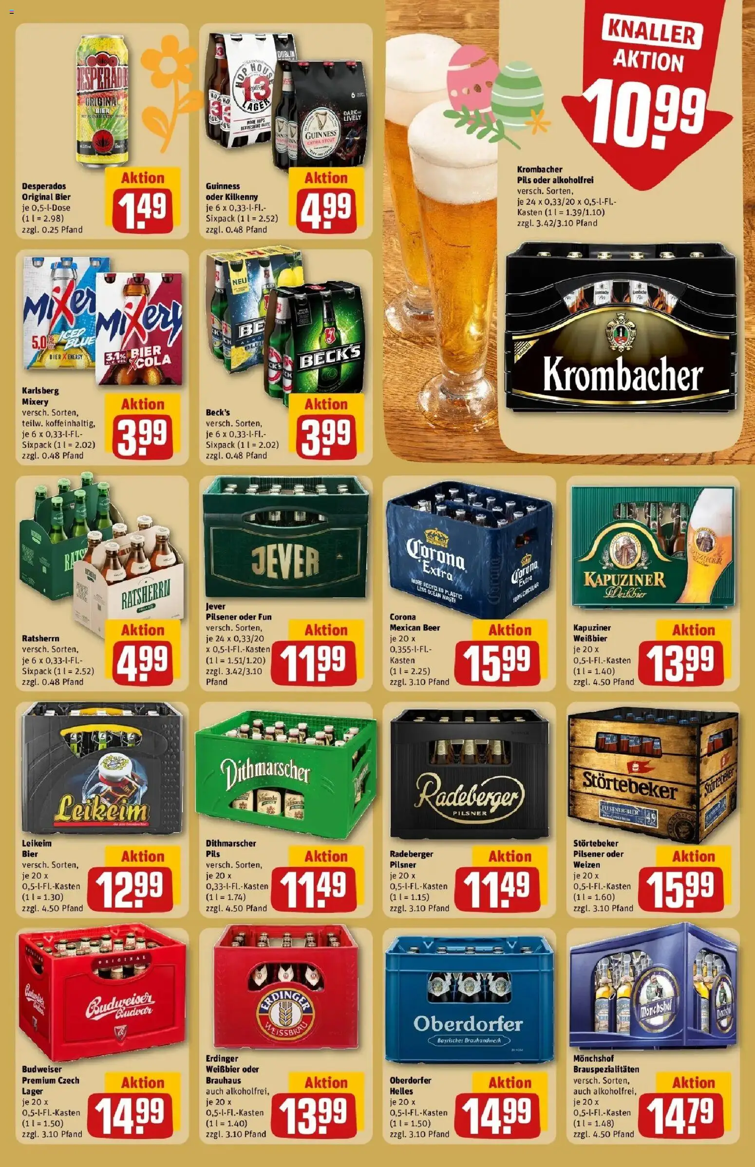 Rewe Prospekt Hamburg 50 (Altona)	 – gültig ab 30.03.2026 | Seite: 31 | Produkte: Mixer, Jever, Krombacher, Budweiser