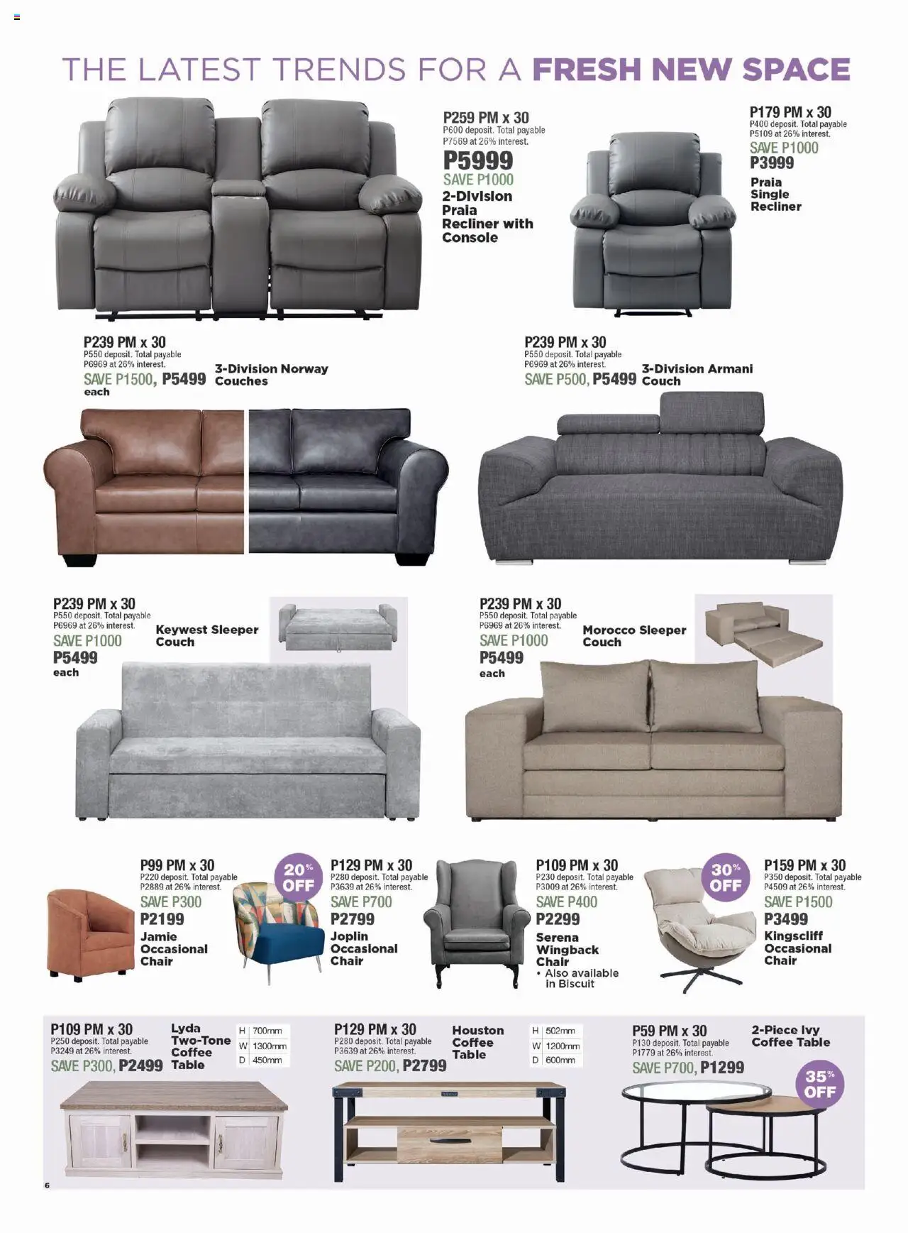 House and Home - Botswana Catalogue │ valid from 18.08.2025 | Page: 6 | Products: Couch, Coffee table, Table, Coffee