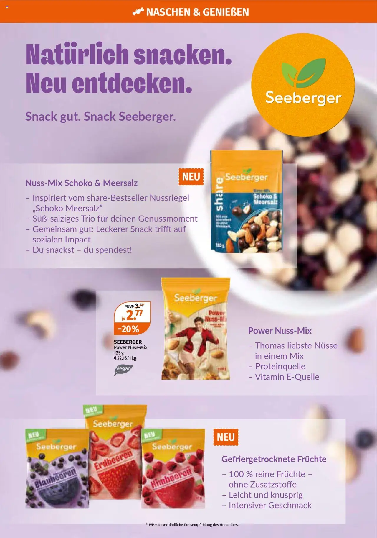 Müller Flugblatt gültig ab 01.09.2025 | Seite: 20 | Produkte: Erdbeeren, Nüsse