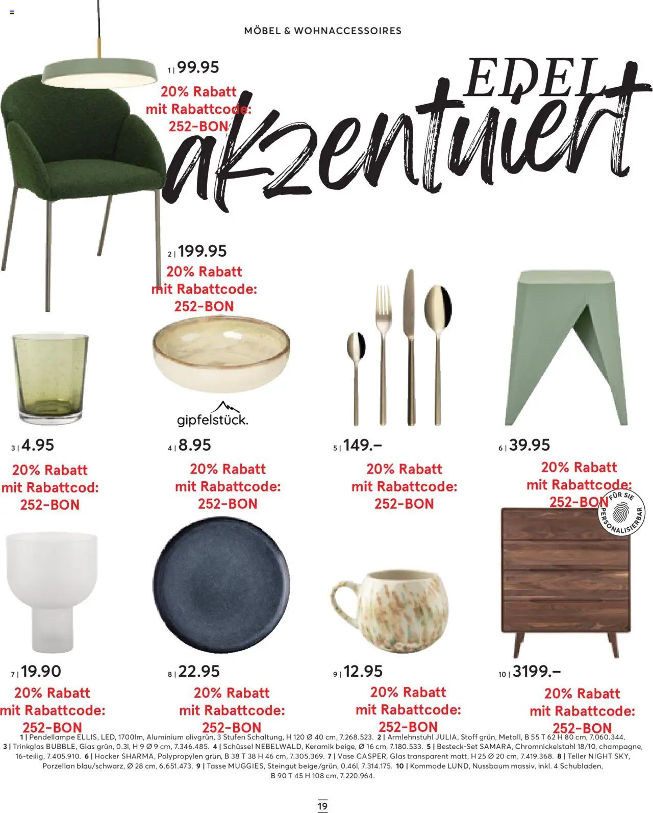Livique Prospekt – gültig ab 24.09.2025 | Seite: 19 | Produkte: Hocker, Kommode, Vase