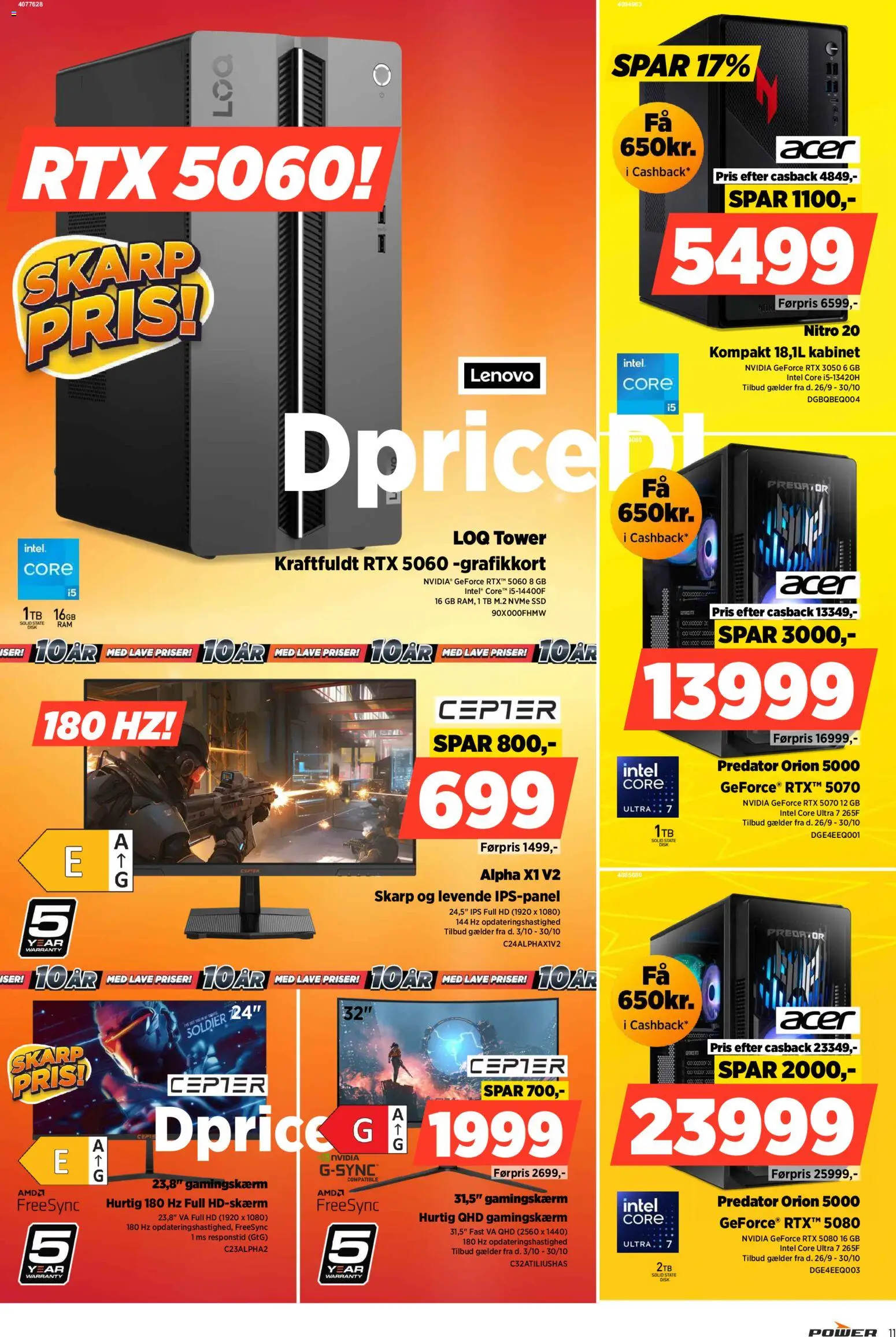 Power tilbudsavis – gyldig fra 24.10.2025 | Side: 11 | Produkter: Grafikkort, Disk, SSD