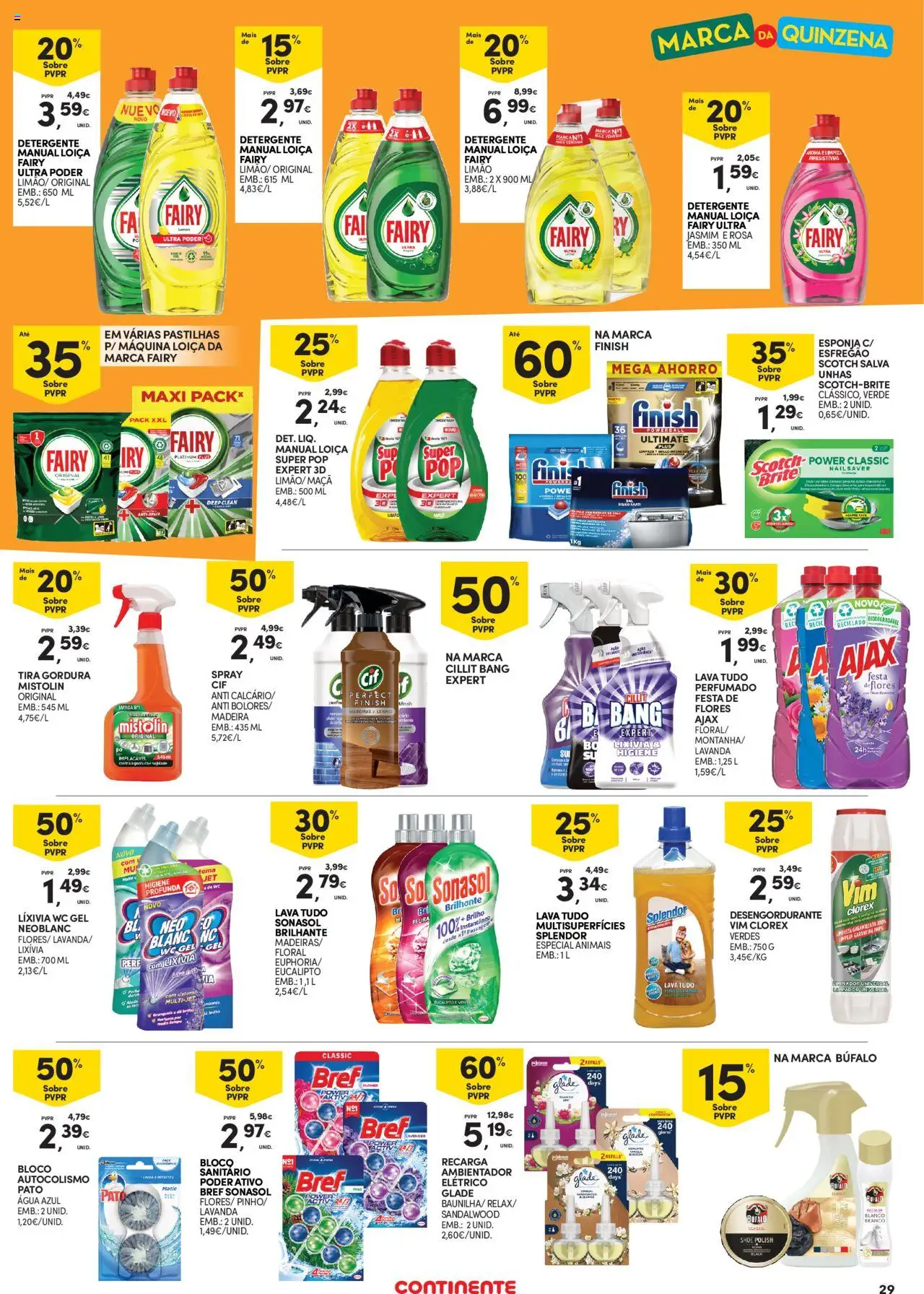 Continente - Açores │ válido de 02.10.2025 | Página: 29 | Produtos: Agua, Esfregão, Flores, Detergente