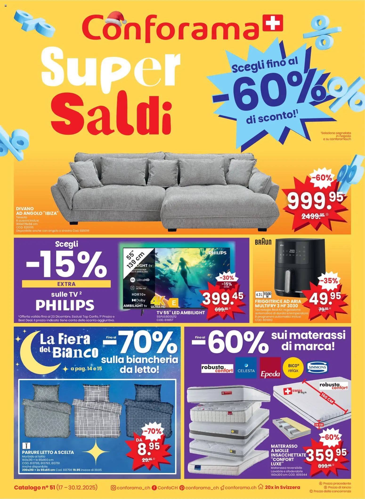 Conforama Aktionen Super Saldi – gültig ab 17.12.2025 | Seite: 1 | Produkte: TV, Top, Philips