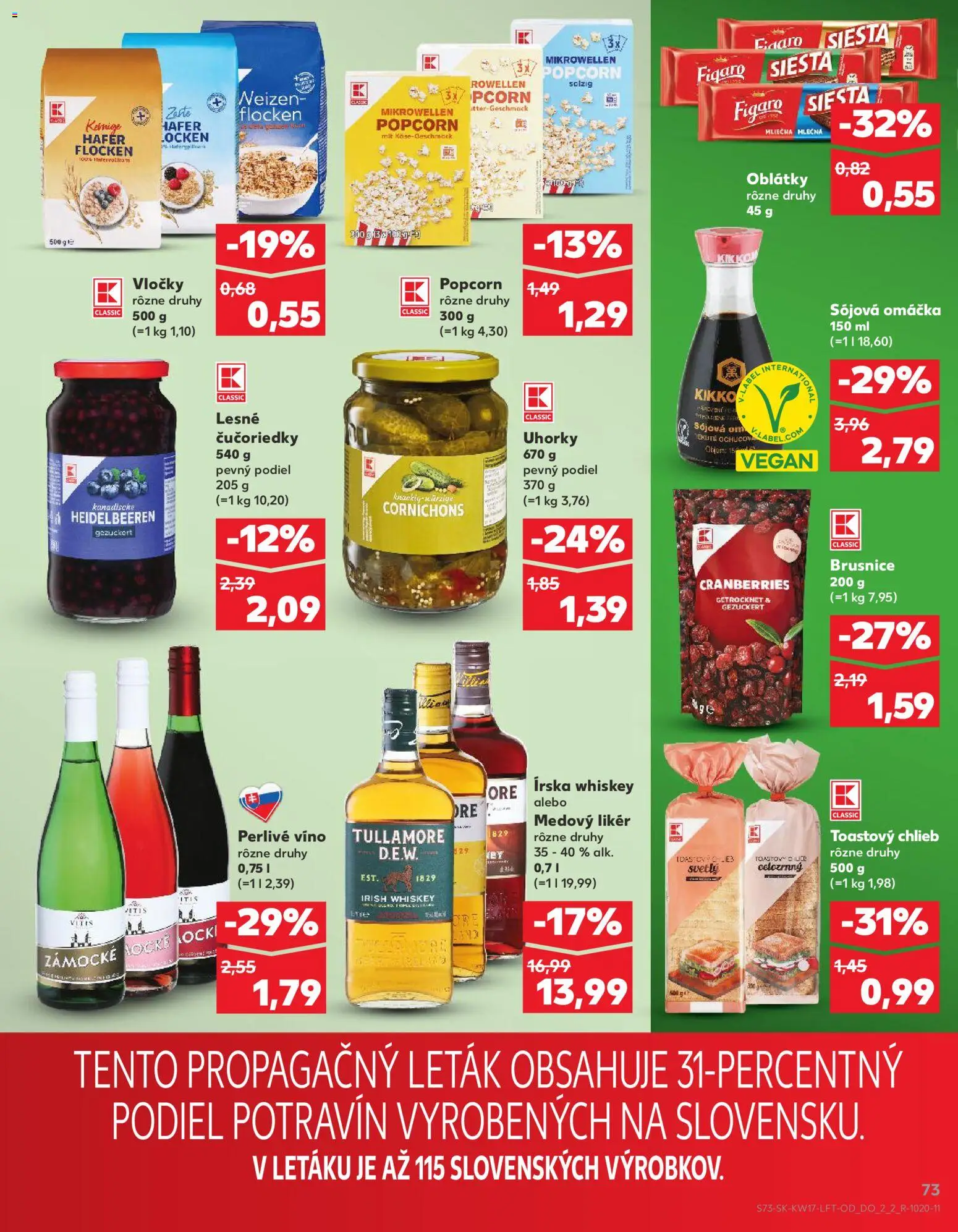 Nové Kaufland akcie – leták je platný od 23.04.2026 | Strana: 73 | Produkty: Chlieb, Víno, Čučoriedky, Perlivé víno