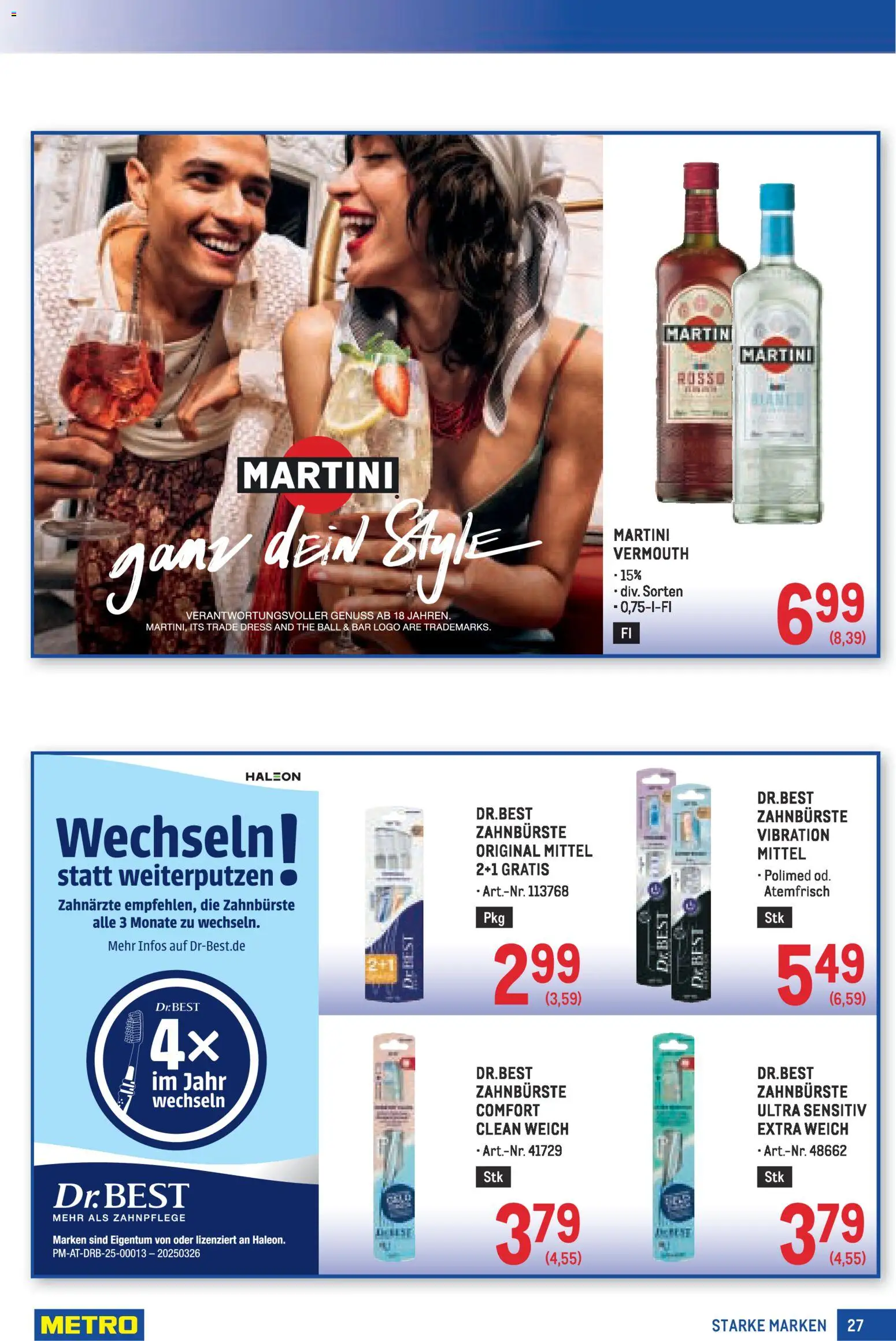 Metro angebote Starke Marken gültig ab 30.04.2026 | Seite: 27 | Produkte: Zahnbürste