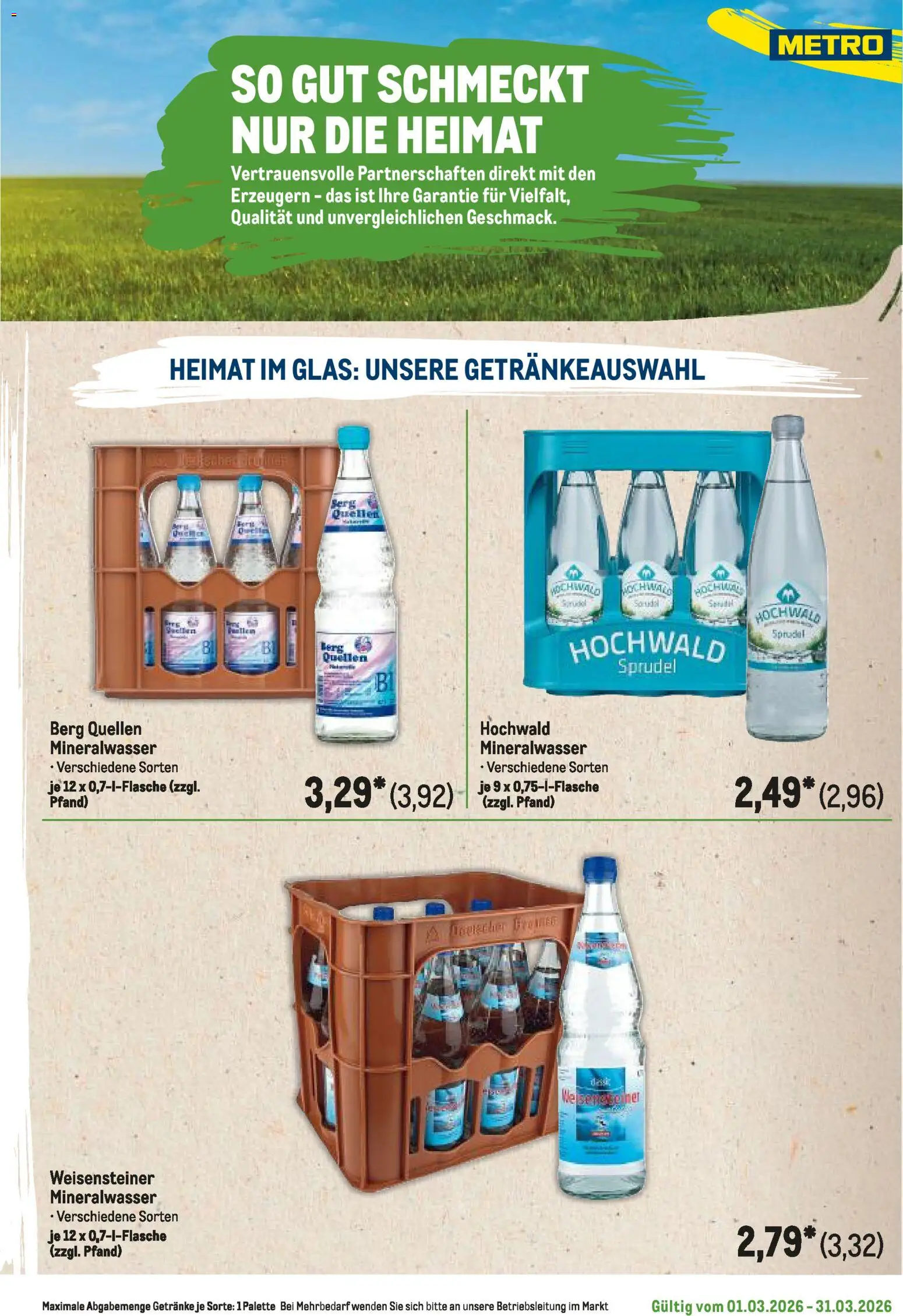 Metro Regionaler Flyer – gültig ab 01.03.2026 | Seite: 7 | Produkte: Mineralwasser