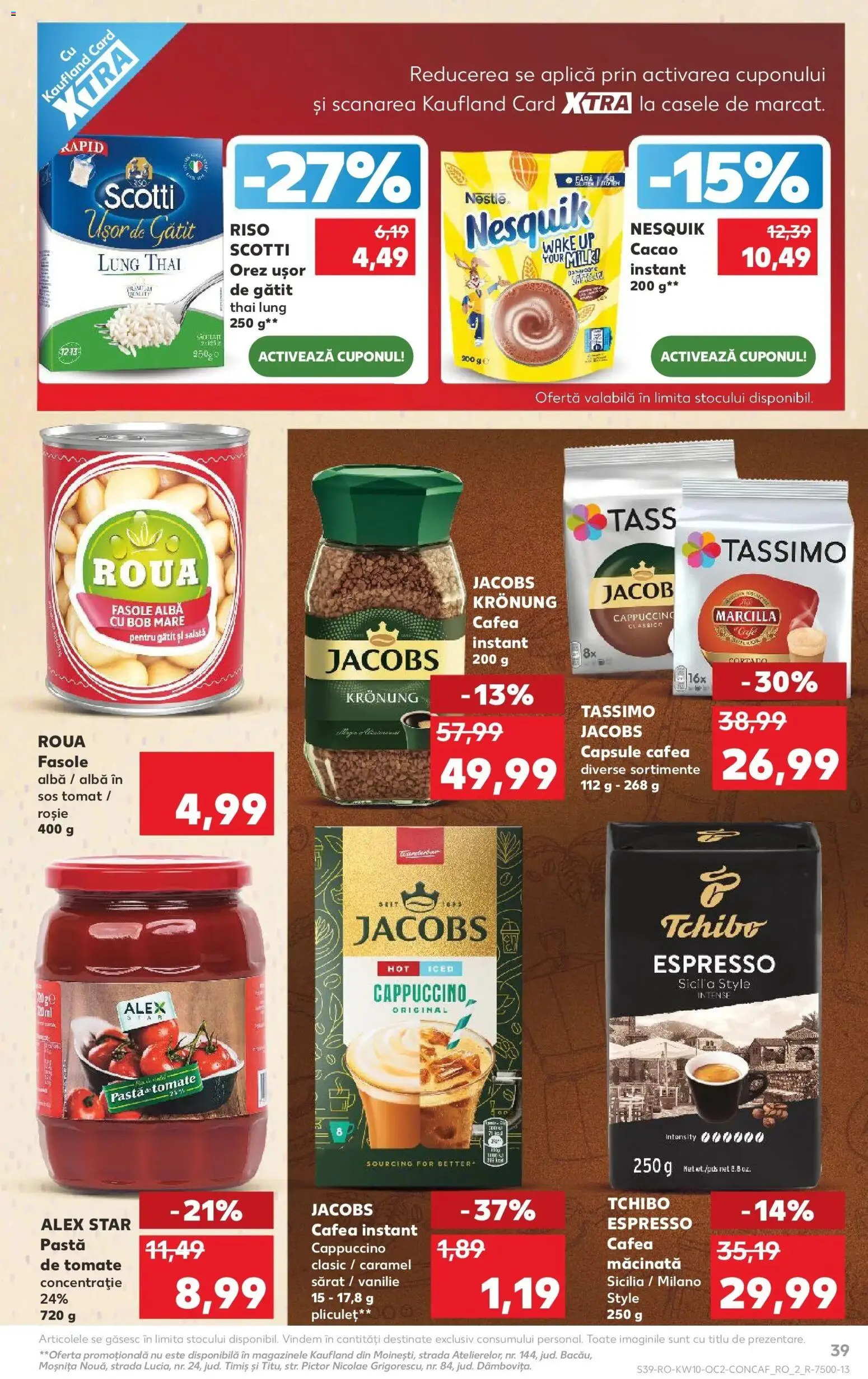 Noul catalog Kaufland – valabil de la 04.03.2026 | Pagină: 39 | Produse: Pastă de tomate, Orez, Salată, Sos
