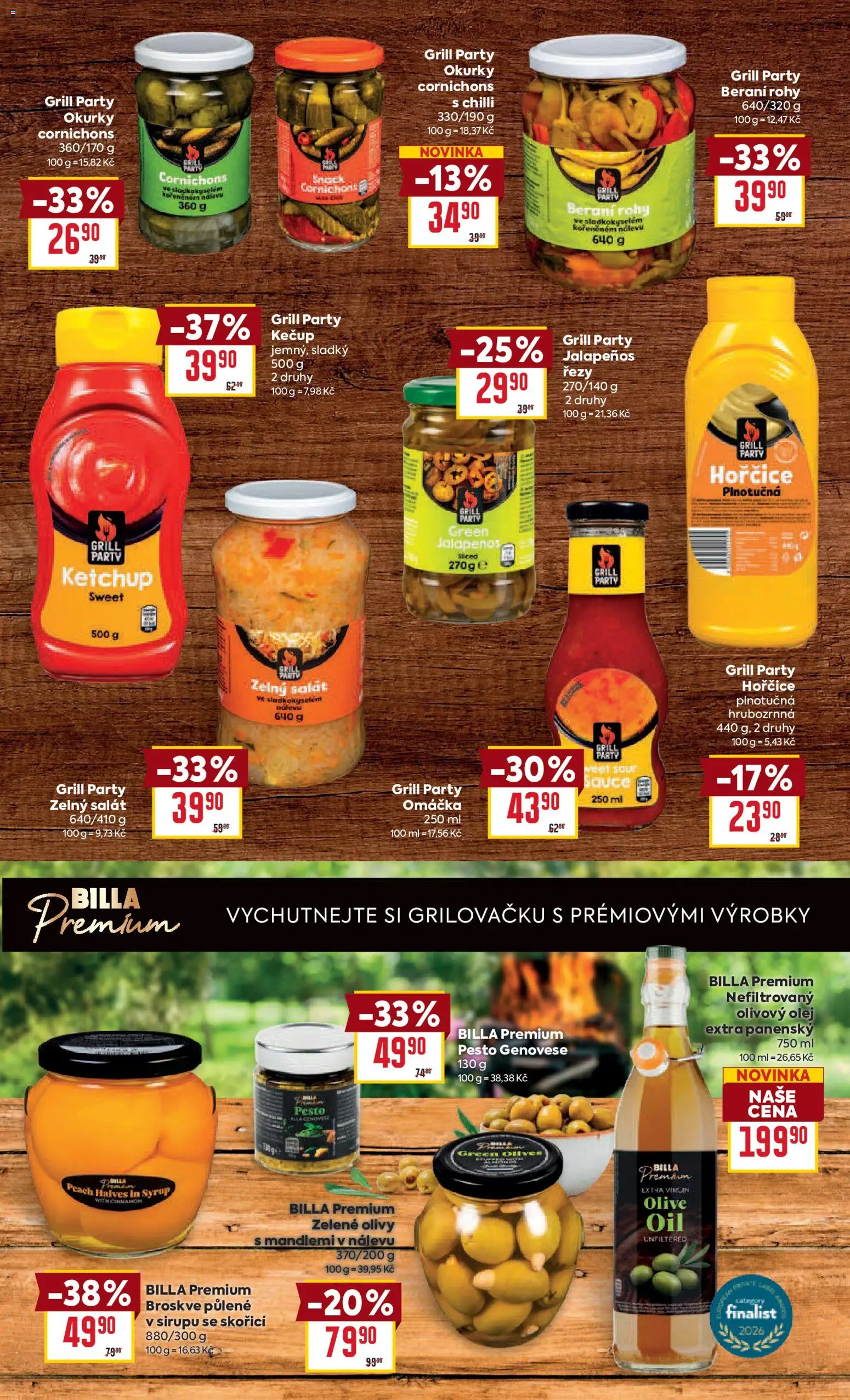 Billa leták - Grilování  od 29.04.2026 | Strana: 7 | Produkty: Olivový olej, Kečup, Okurky, Hořčice
