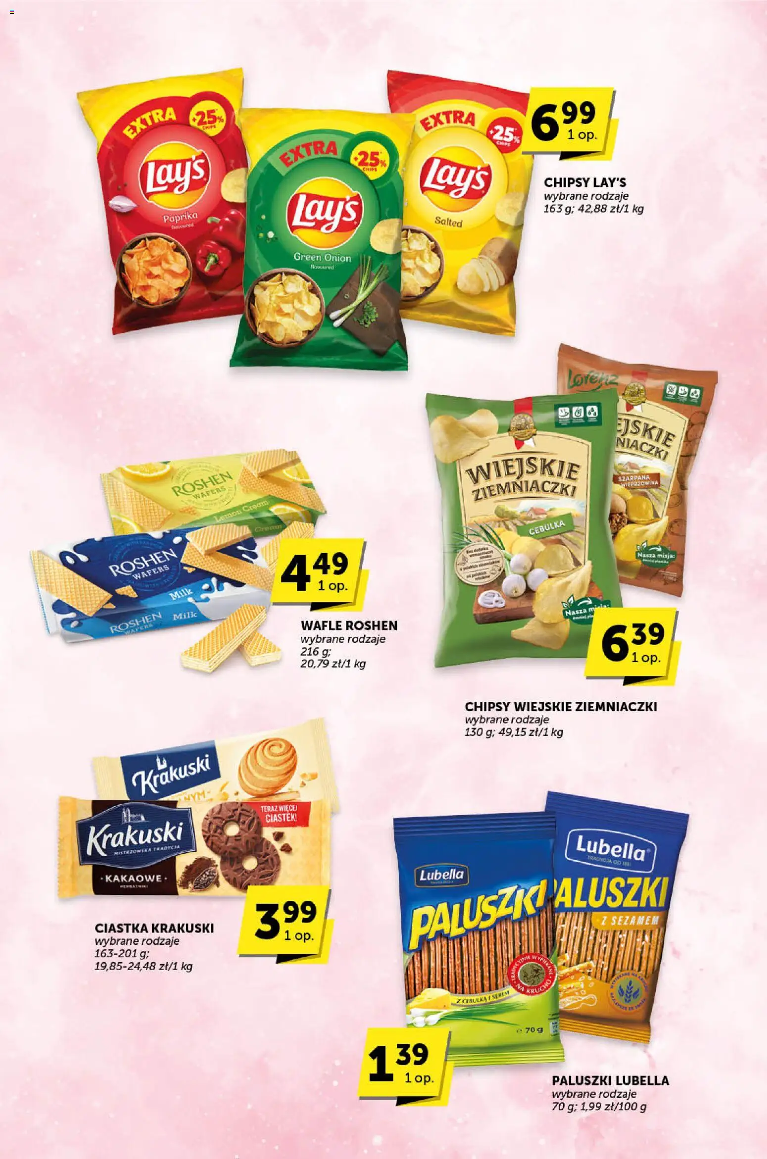 Euro Sklep Gazetka - Katalog od 19.02.2026 | Strona: 21 | Produkty: Ziemniaczki, Paluszki, Wieprzowina, Ciastka