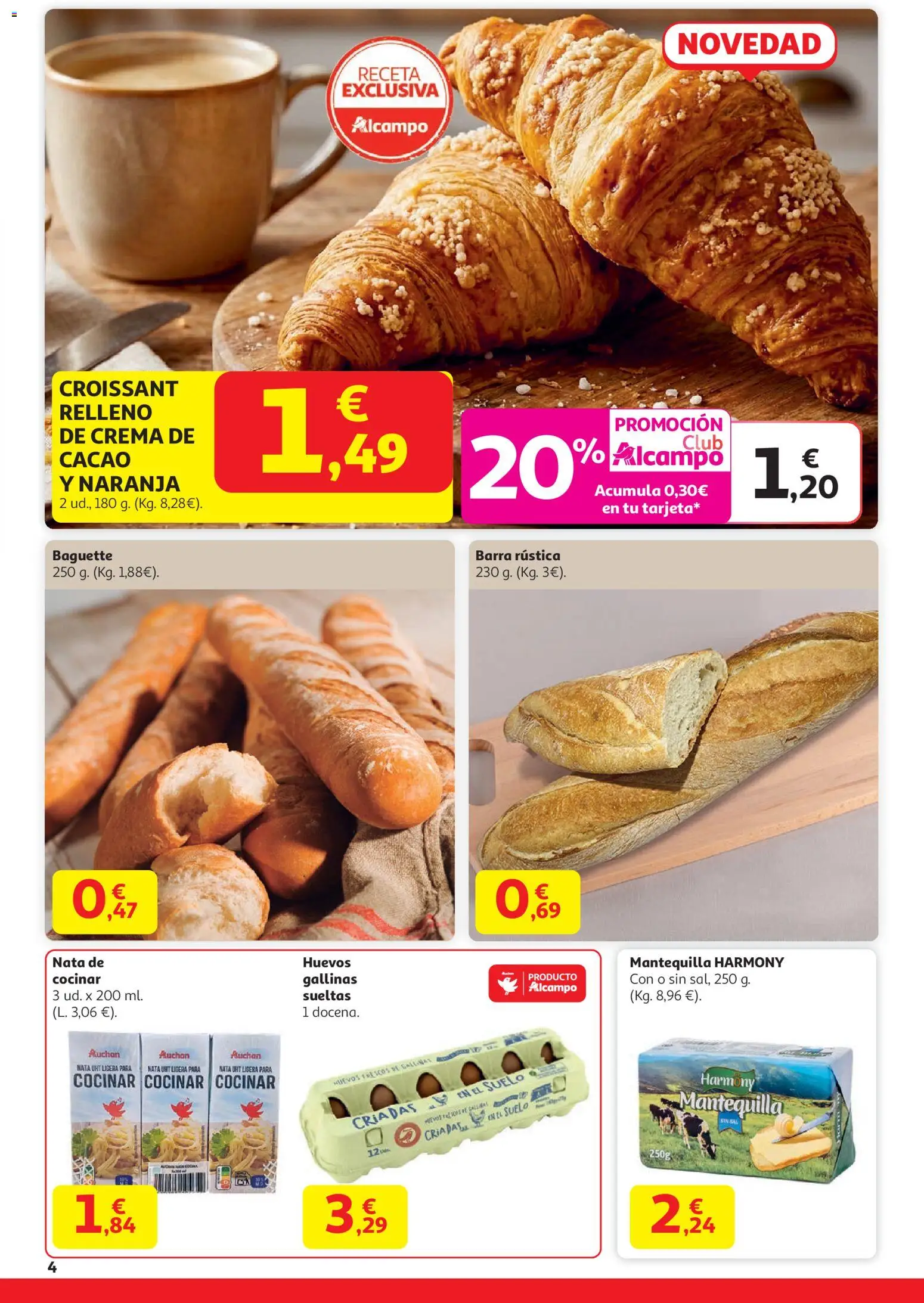 Alcampo - Superstore  │ válido desde el 15.01.2026 | Página: 4 | Productos: Λουκανικοπιτάκια, Crema, Συσκευή ροής, Φρυγανιές σικάλεως