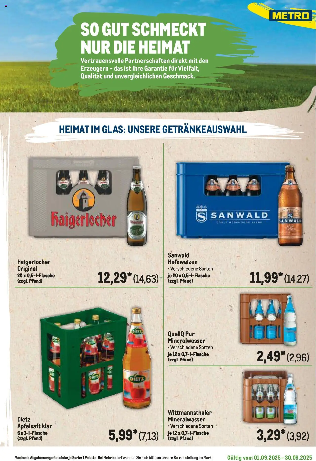 Metro Regionaler Flyer - gültig ab dem 01.09.2025 | Seite: 123 | Produkte: Apfelsaft, Mineralwasser