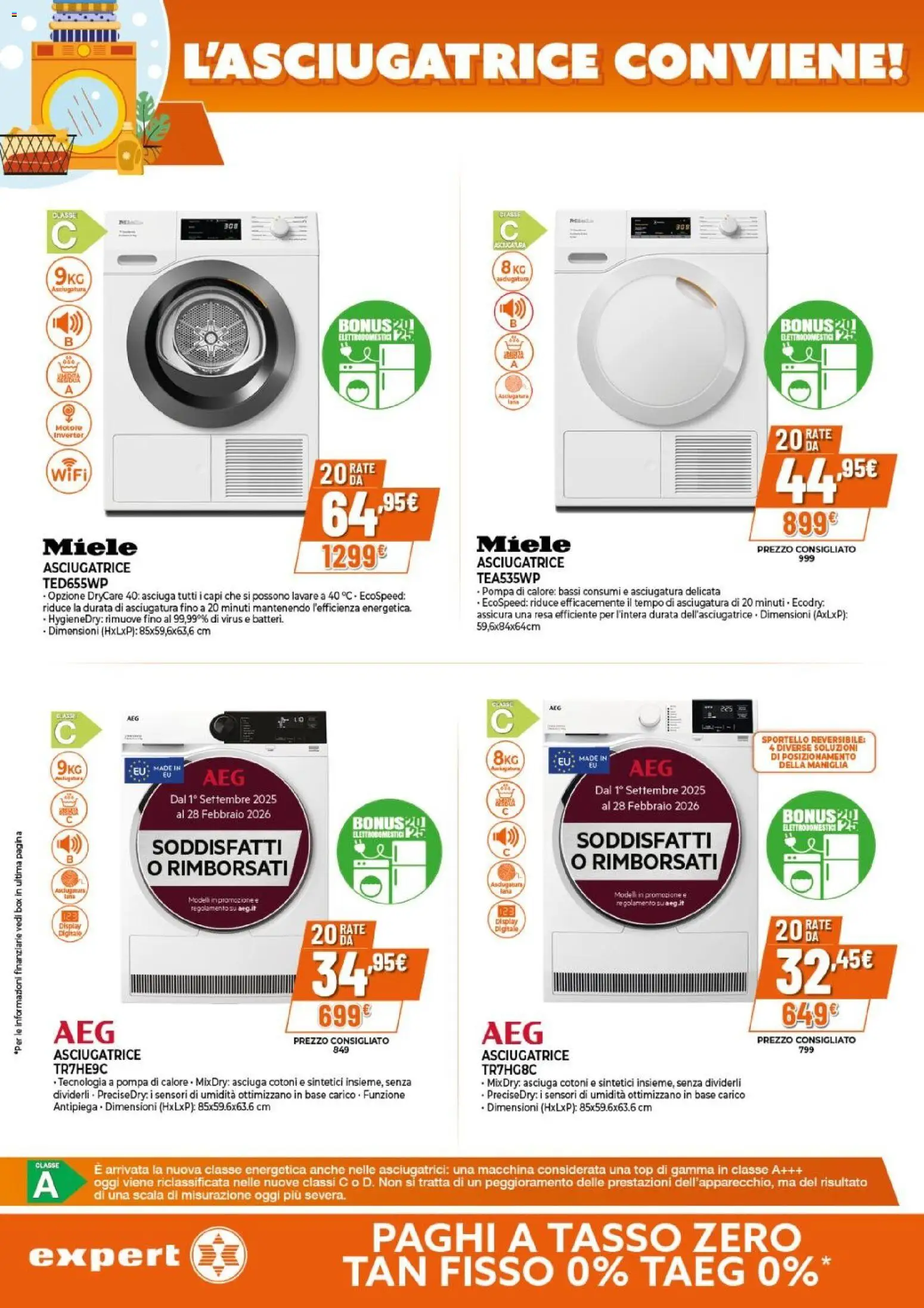 Volantino Expert del 15.01.2026 | Pagina: 22 | Prodotti: Top, Asciugatrice, Scala, Miele