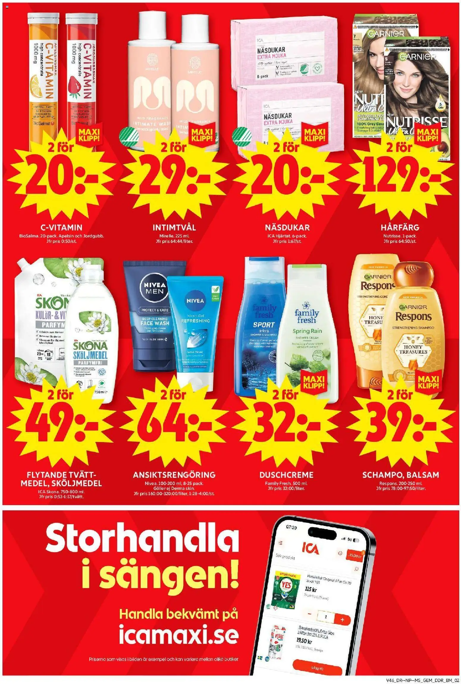 ICA Maxi reklamblad aktuell från 10.11.2025 | Sida: 5 | Produkter: Gem, Parfym, Hårfärg, Sköljmedel