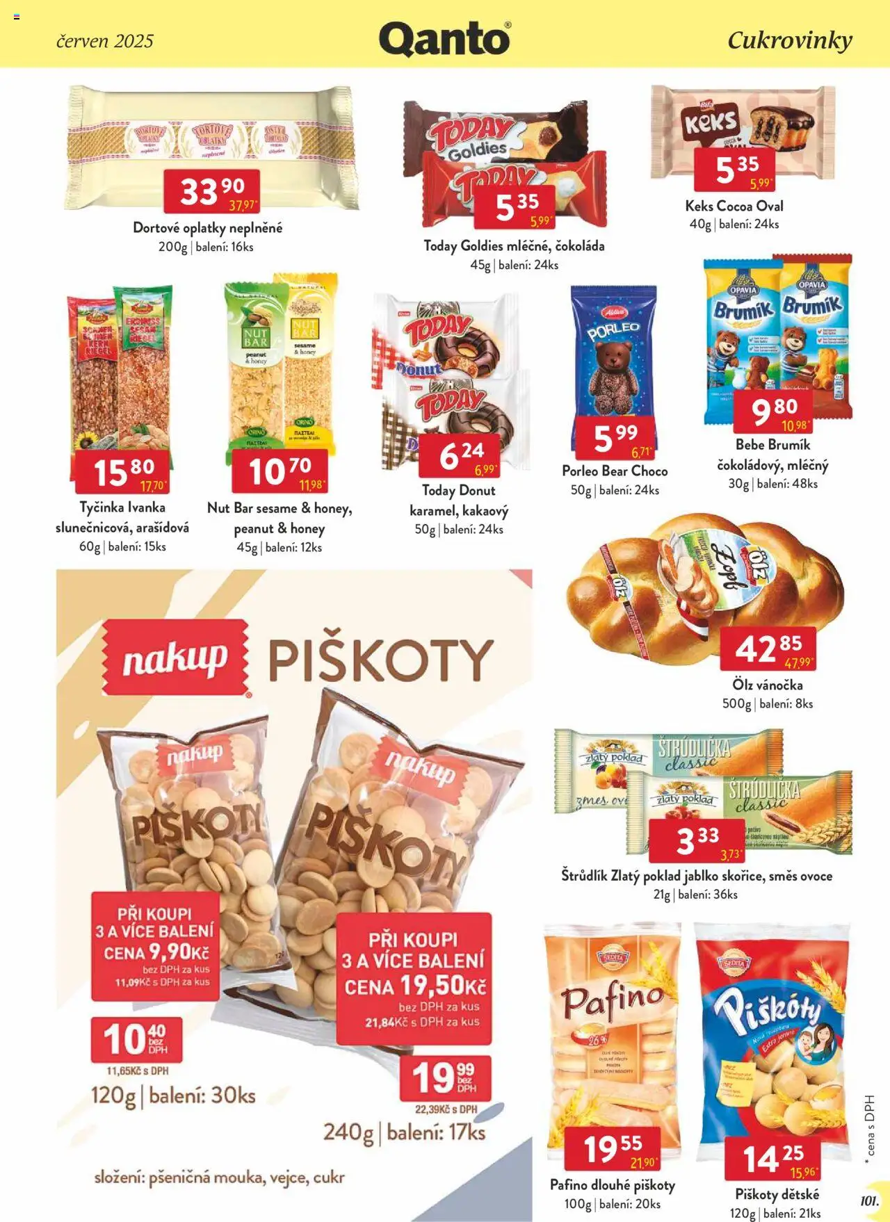 Astur & Qanto leták - Velkoobchod 06/2025 od 01.06.2025 | Strana: 101 | Produkty: Ovoce, Čokoláda, Vánočka, Dortové oplatky