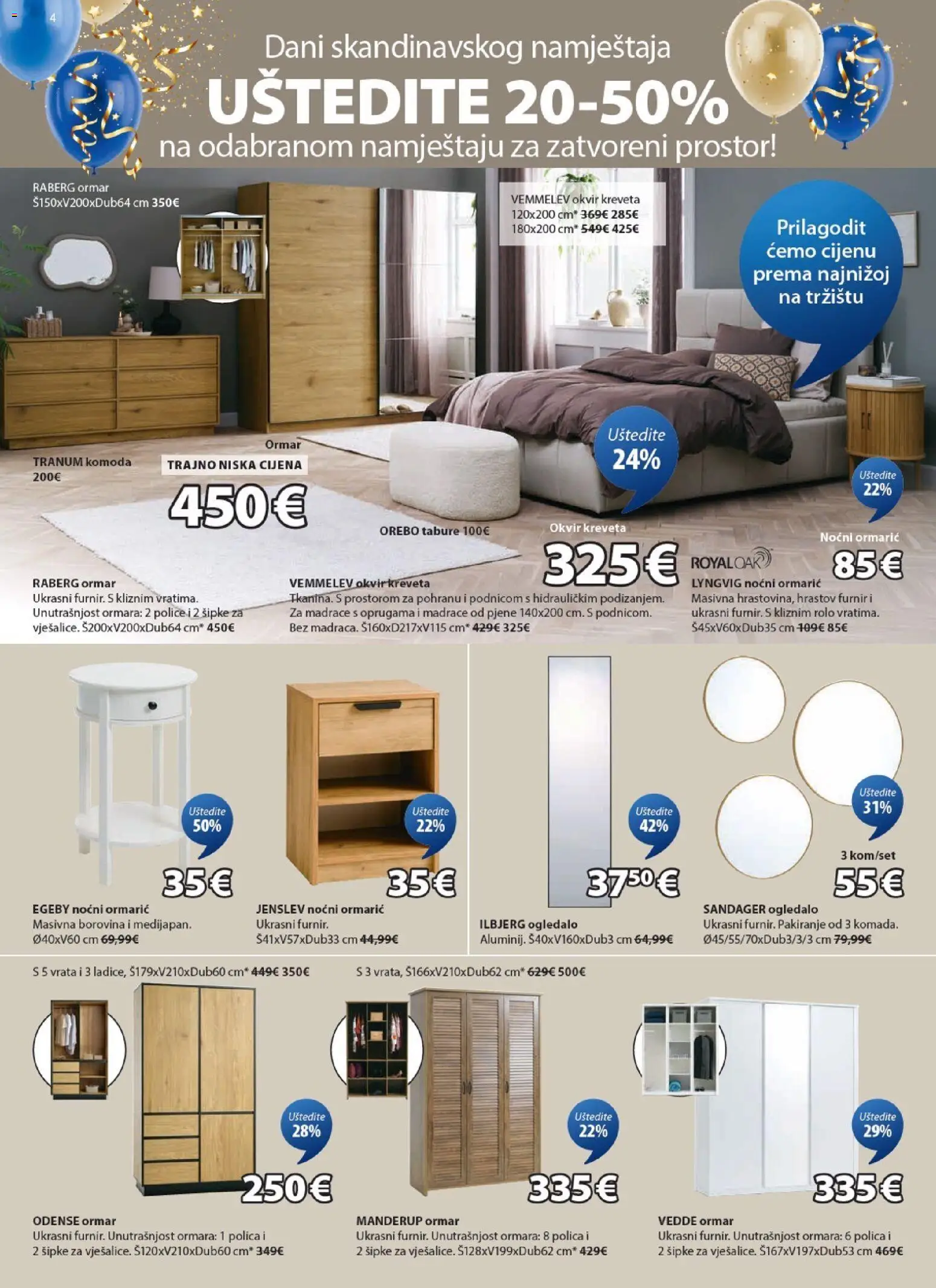 JYSK katalog | vrijedi od 12.11.2025 | Stranica: 4 | Proizvodi: Ormar, Polica, Ogledalo, Vrata