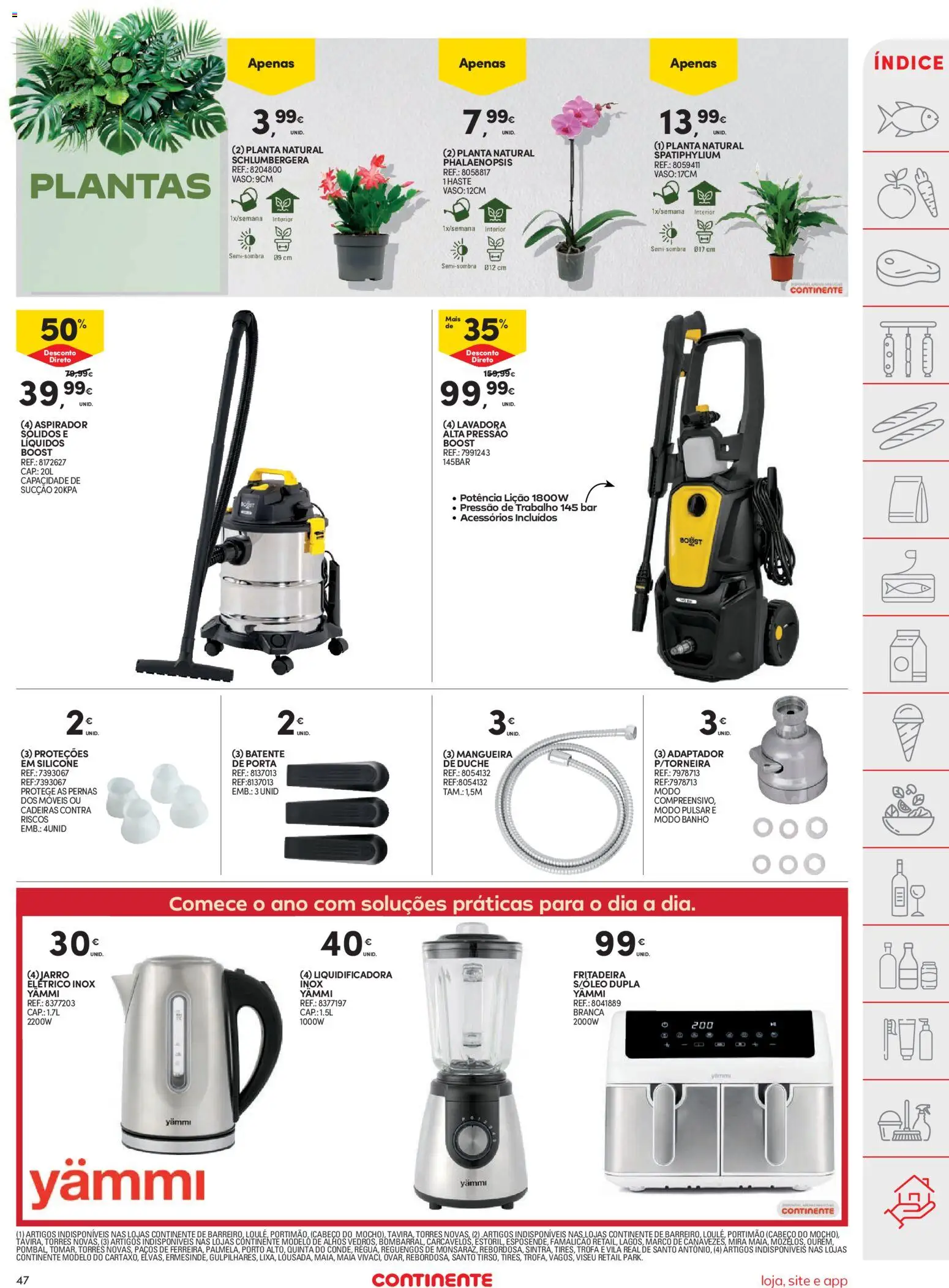Continente folheto │ válido de 20.01.2026 | Página: 47 | Produtos: Cadeiras, Alhos, Mangueira, Vaso