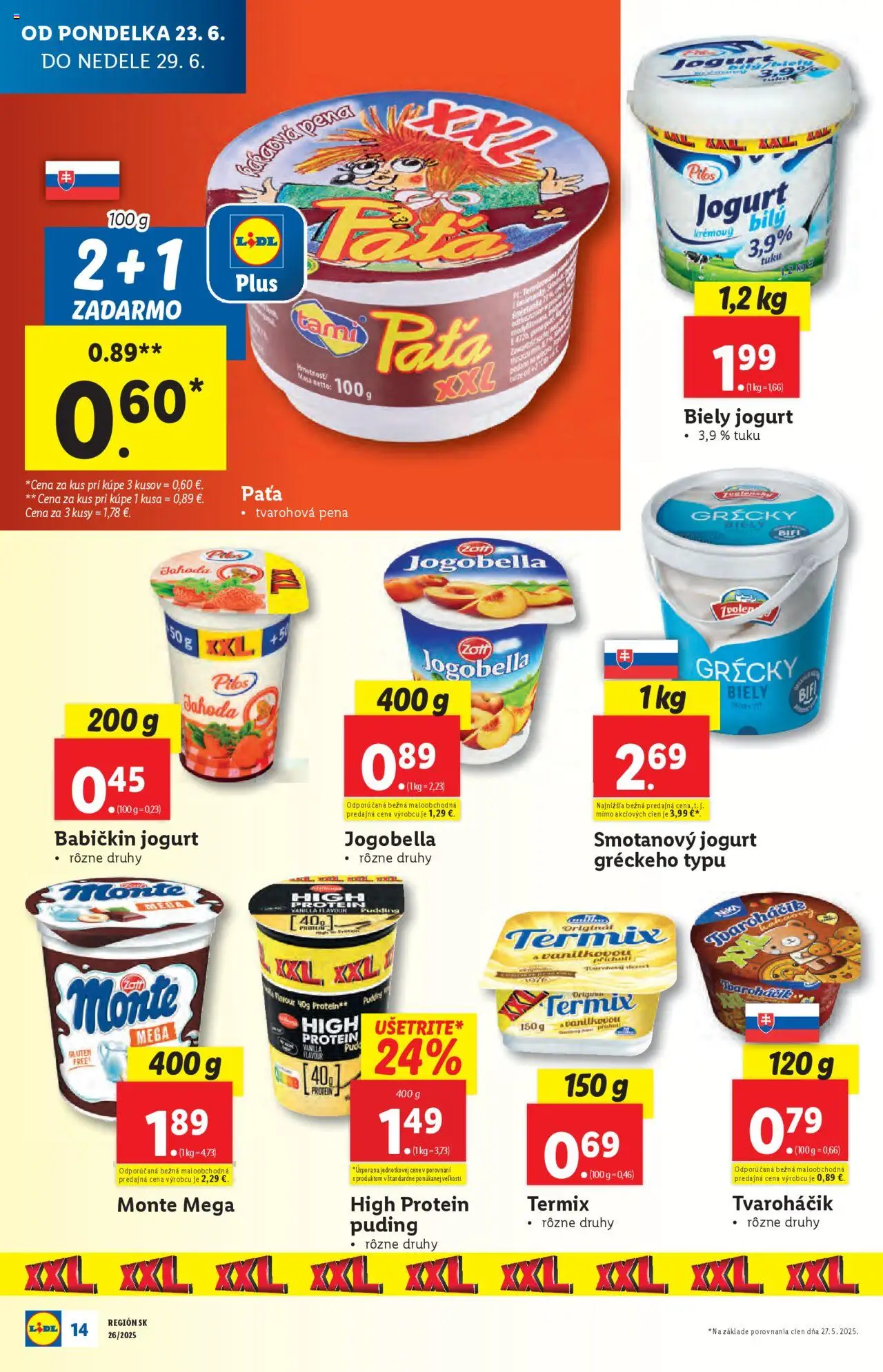 Lidl leták │ platný od 23.06.2025 | Strana: 20 | Produkty: Jogurt, Protein, Puding, Biely jogurt