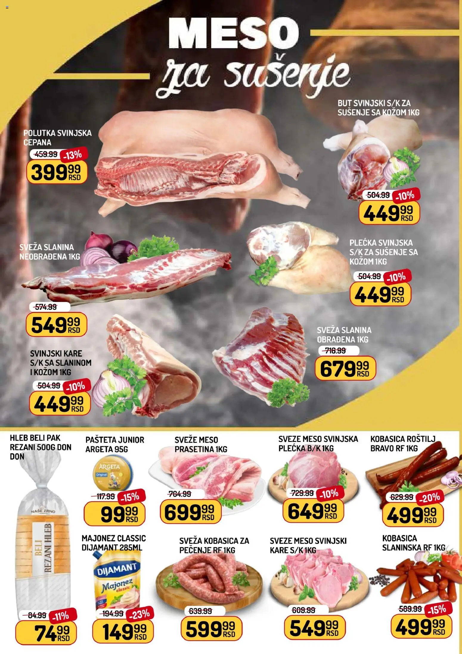 Aman katalog - važi od 10.11.2025 | Strana: 2 | Proizvode: Majonez, Rezani hleb, Svinjski kare, Pašteta