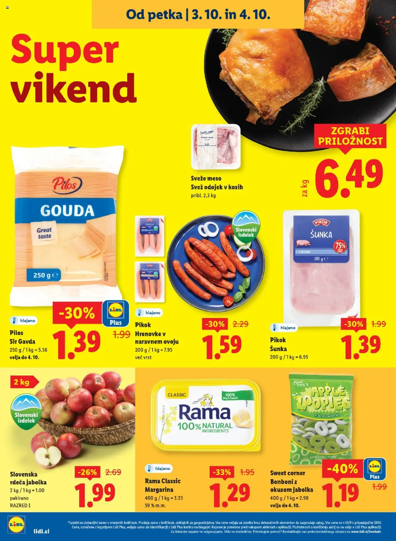 Novi Lidl katalog ponudbe – veljaven od 02.10.2025 | Stran: 42 | Izdelki: Bonboni, Margarina, Sunka, Jabolka