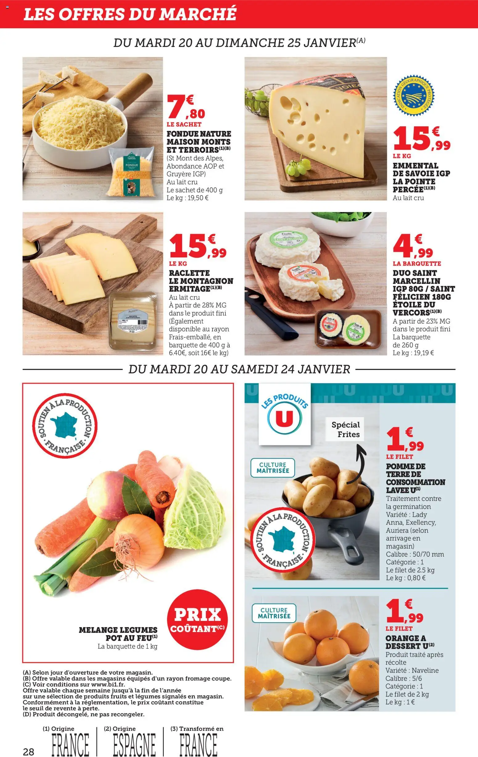 {H1} | Page: 28 | Produits: Pomme, Pomme de terre, Pomme de terre de consommation, Raclette