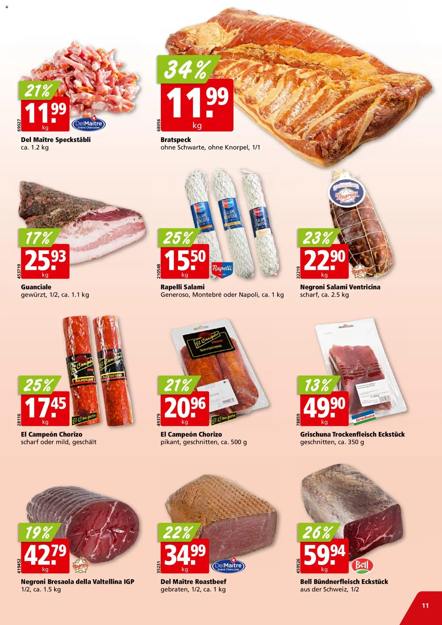 Aligro Aktionen Chavannes, Matran, Genf, Sitten – gültig ab 23.02.2026 | Seite: 11 | Produkte: Salami, Tabasco Sauce