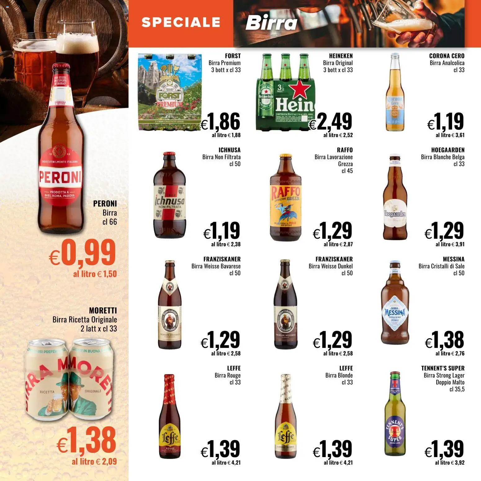 Volantino Famila del 05.03.2026 | Pagina: 16 | Prodotti: Tennent's, Birra, Sale, Heineken