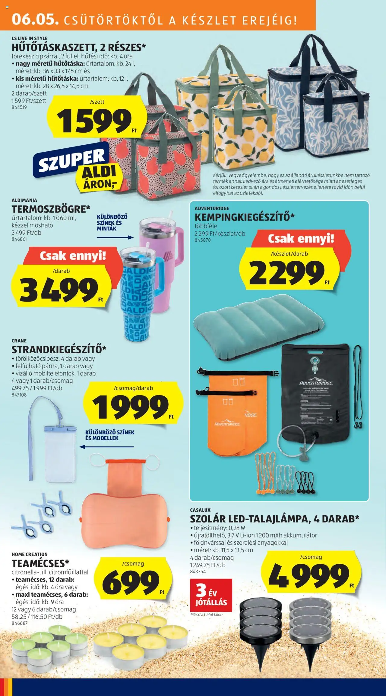 Aldi akciós ujság - amely érvényes a következő dátumtól: 05.06.2025 | Oldal: 26 | Termékek: Akkumulátor, Hűtőtáska, Tea, Óra