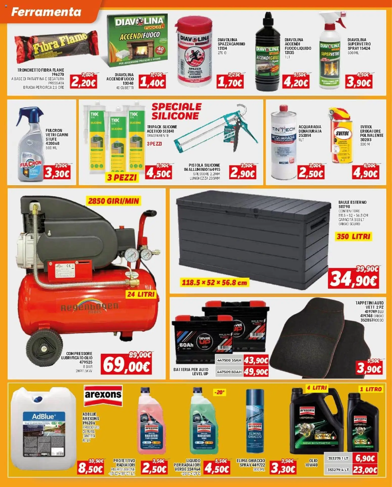 Volantino Orizzonte del 15.01.2026 | Pagina: 8 | Prodotti: Compressore, Baule, Contenitore, Batteria