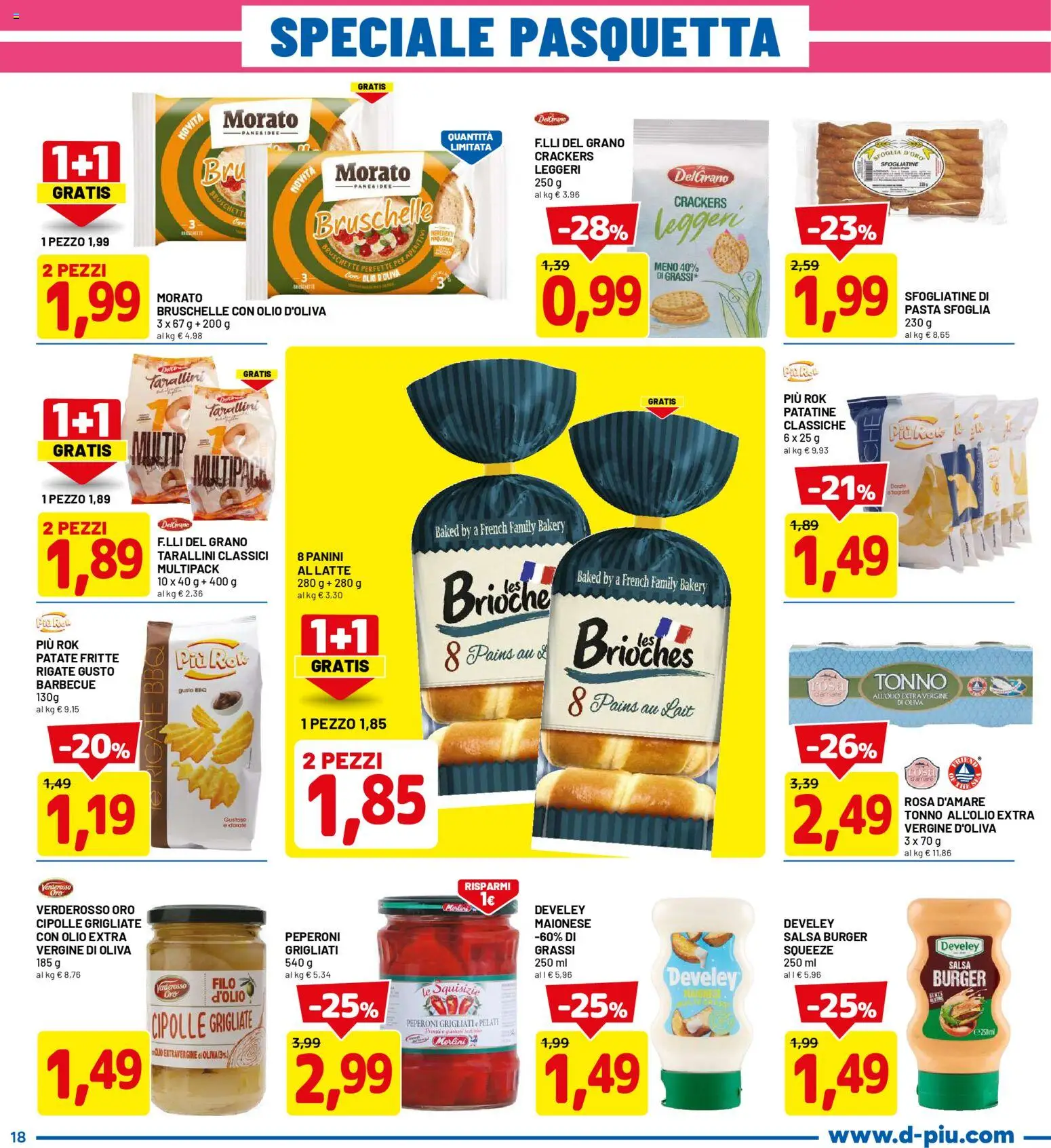 Volantino D Più del 26.03.2026 | Pagina: 18 | Prodotti: Patatine, Patate, Salsa, Latte