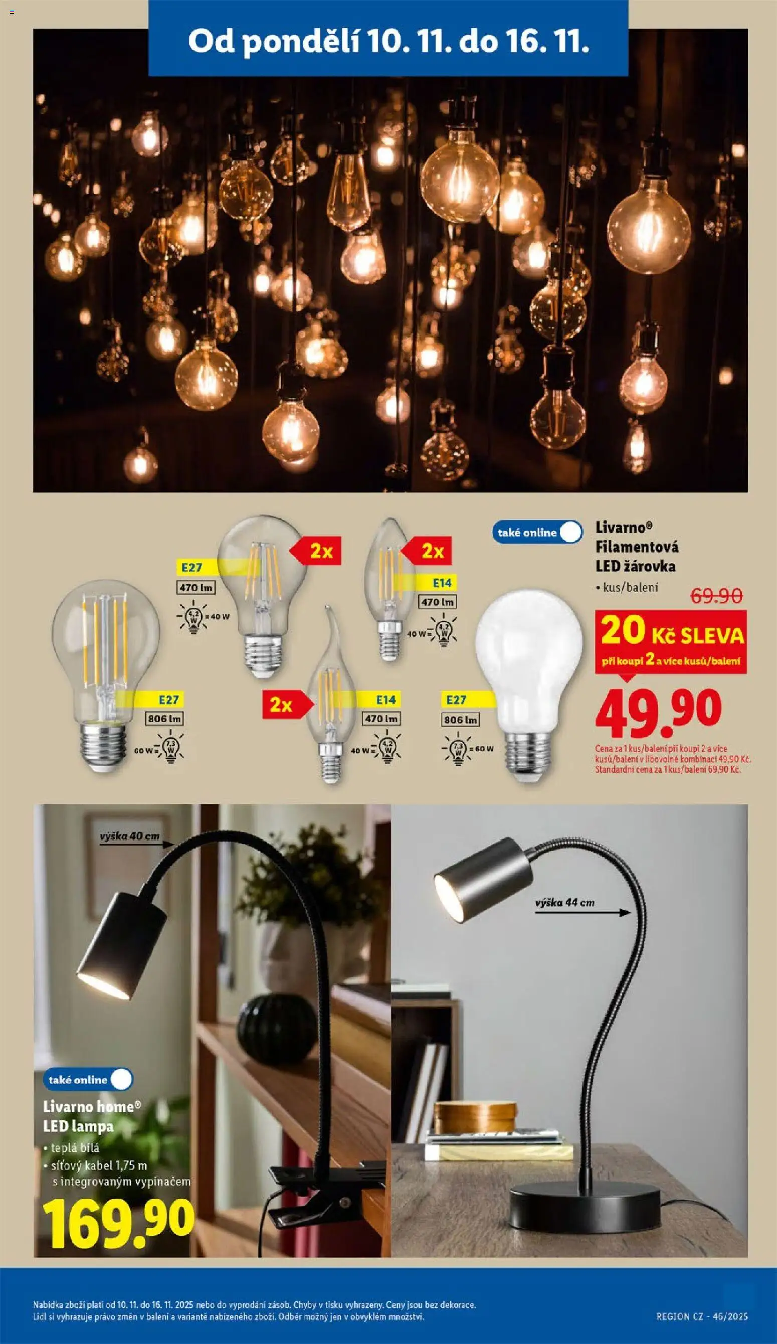 Lidl leták - Spotřební zboží od 10.11.2025 | Strana: 11 | Produkty: LED lampa, Kabel, Lampa, LED