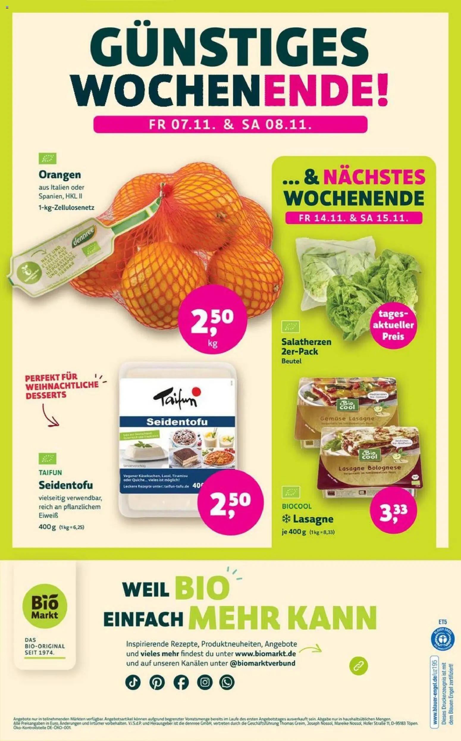 Denns BioMarkt Angebote – gültig ab 05.11.2025 | Seite: 12 | Produkte: Orangen, Gemüse