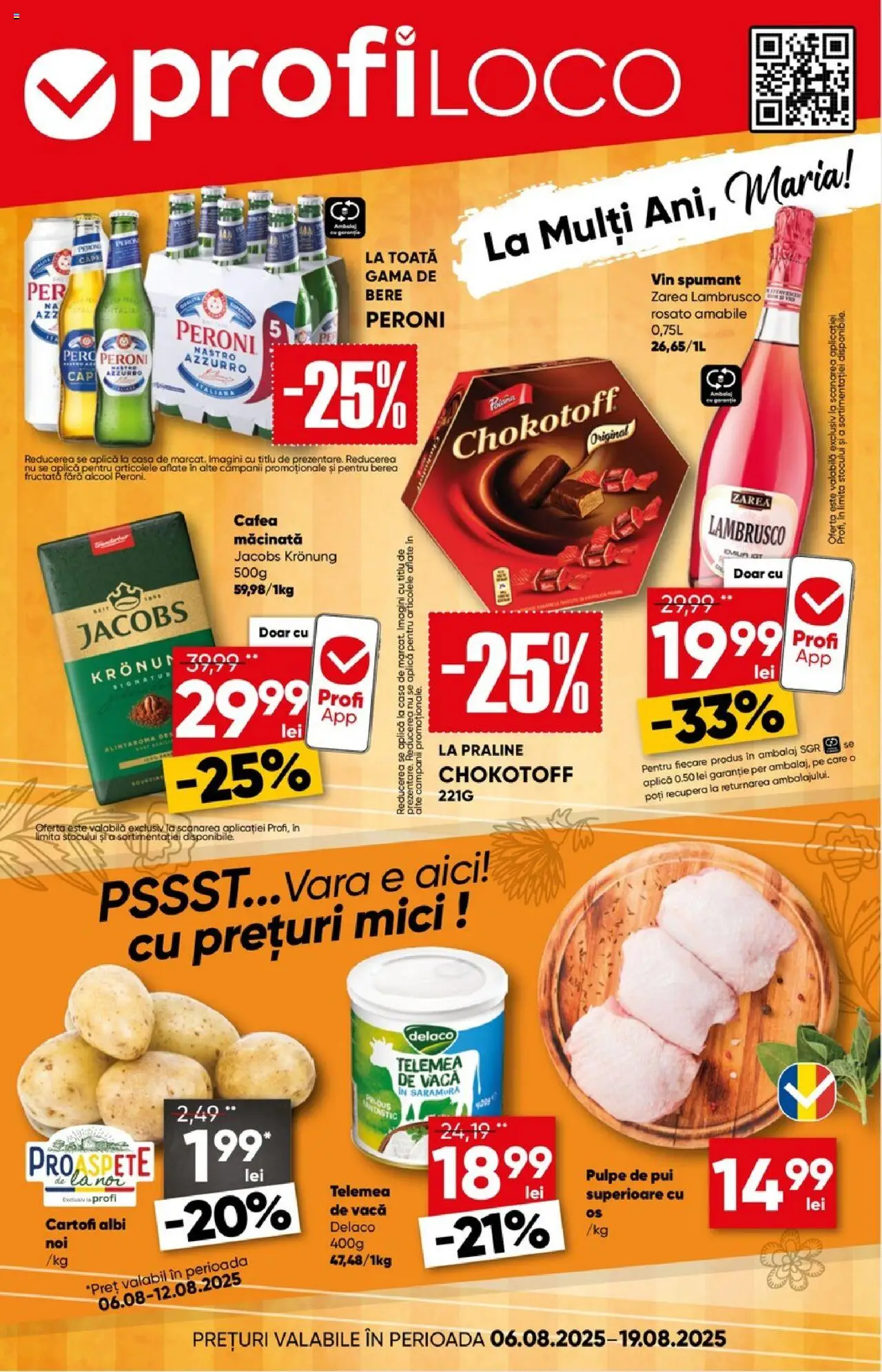 Catalog Profi Loco – valabil de la 06.08.2025 | Pagină: 1 | Produse: Light Kedi Konservesi, Hacıyatmaz Kedi Oyuncağı, Praline, Cartofi