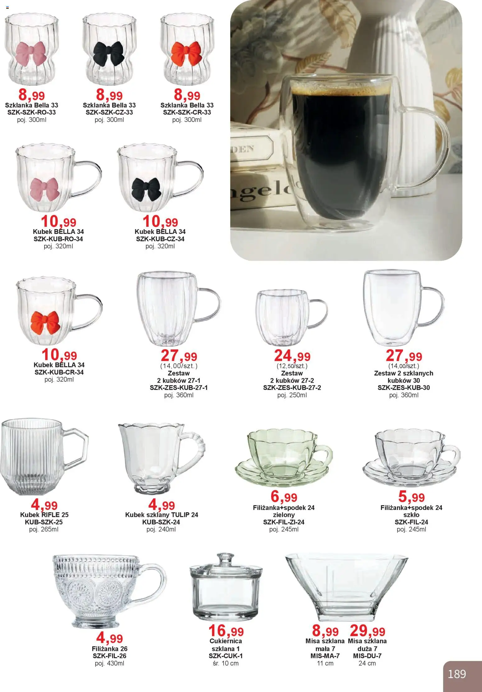 Bodzio Katalog od 01.01.2026 | Strona: 189 | Produkty: Szklanka