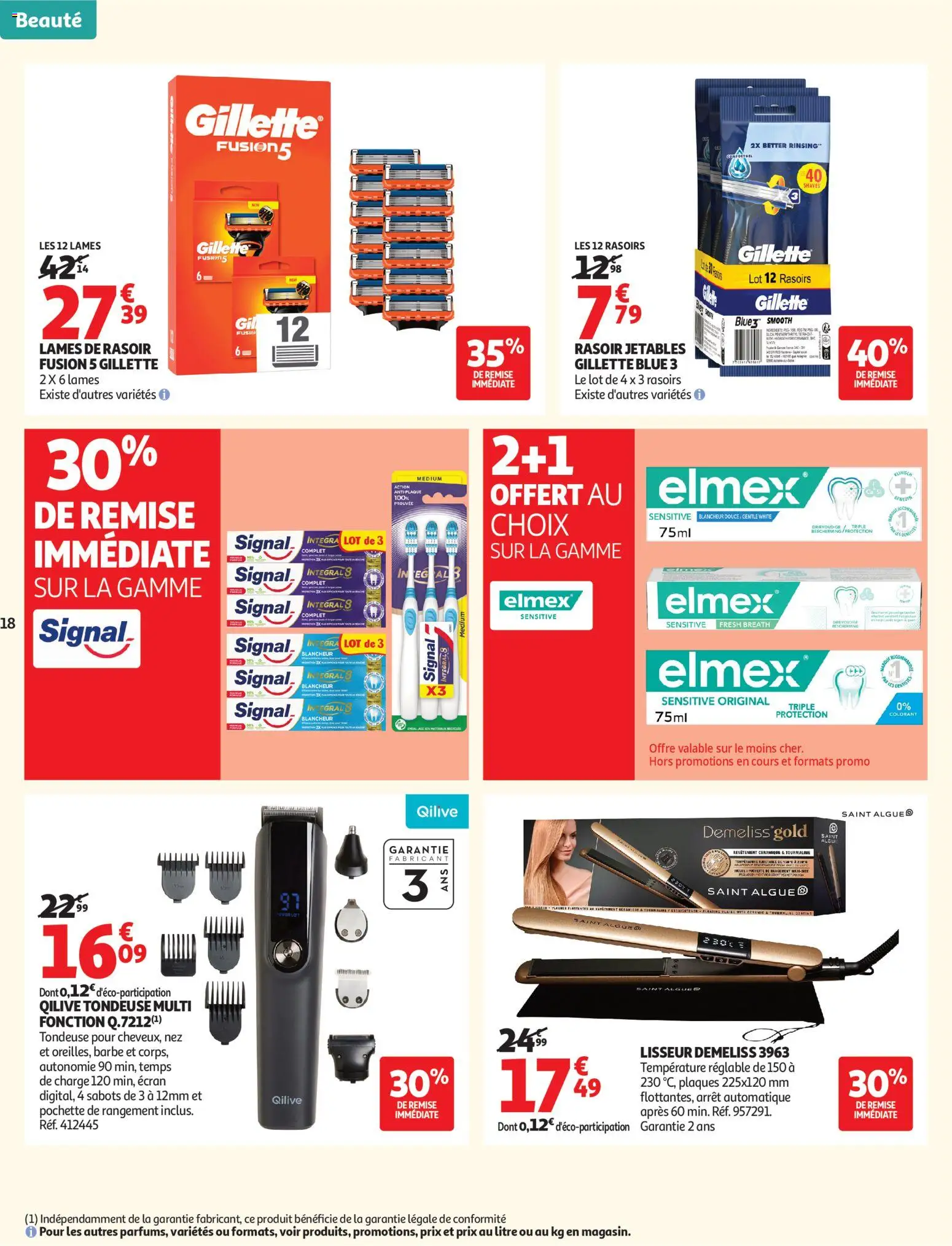 {H1} | Page: 18 | Produits: Rasoir, Tondeuse, Lisseur