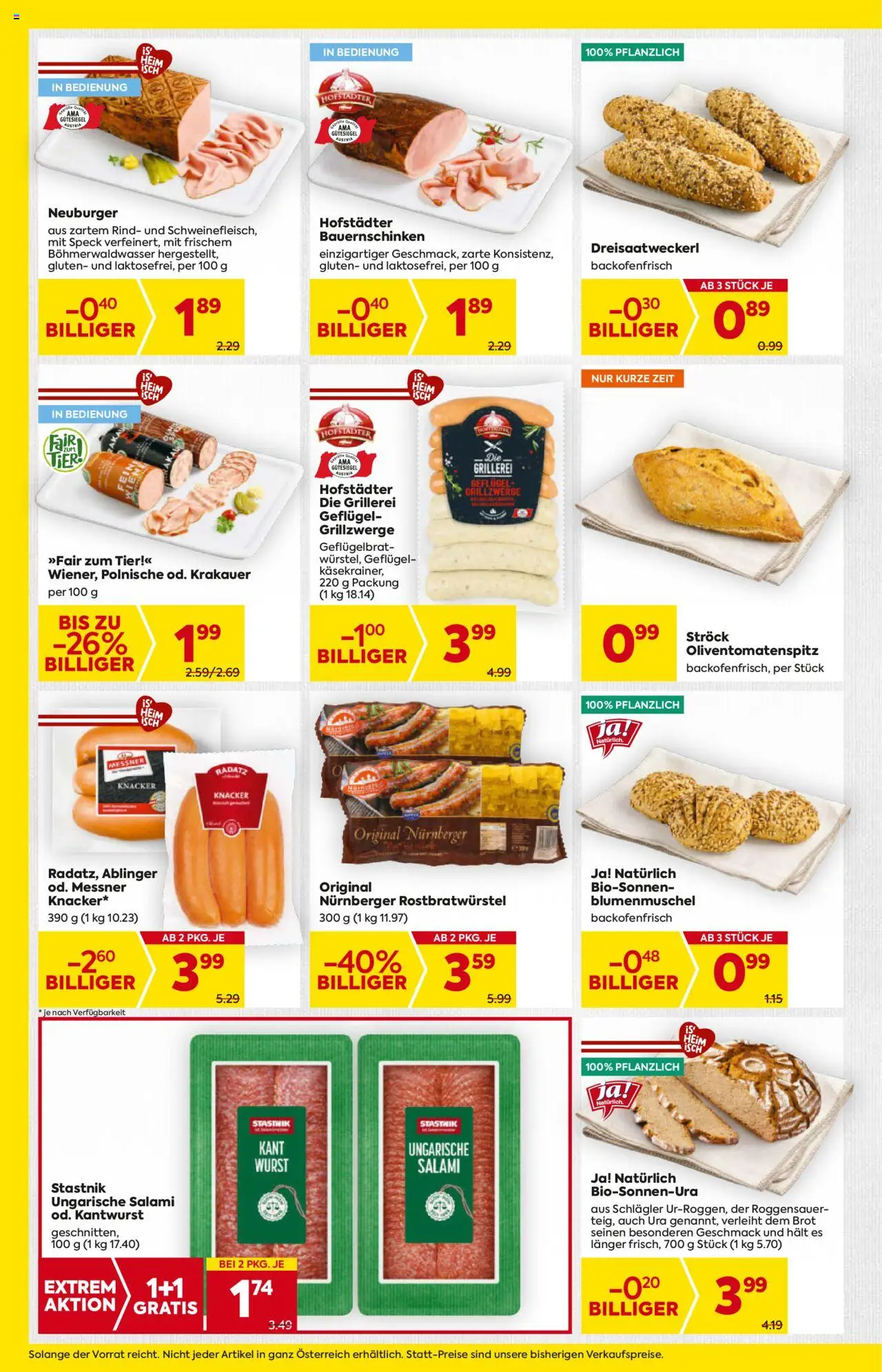 Billa Flugblatt - Kärnten gültig ab 07.08.2025 | Seite: 6 | Produkte: Wurst, Brot, Salami