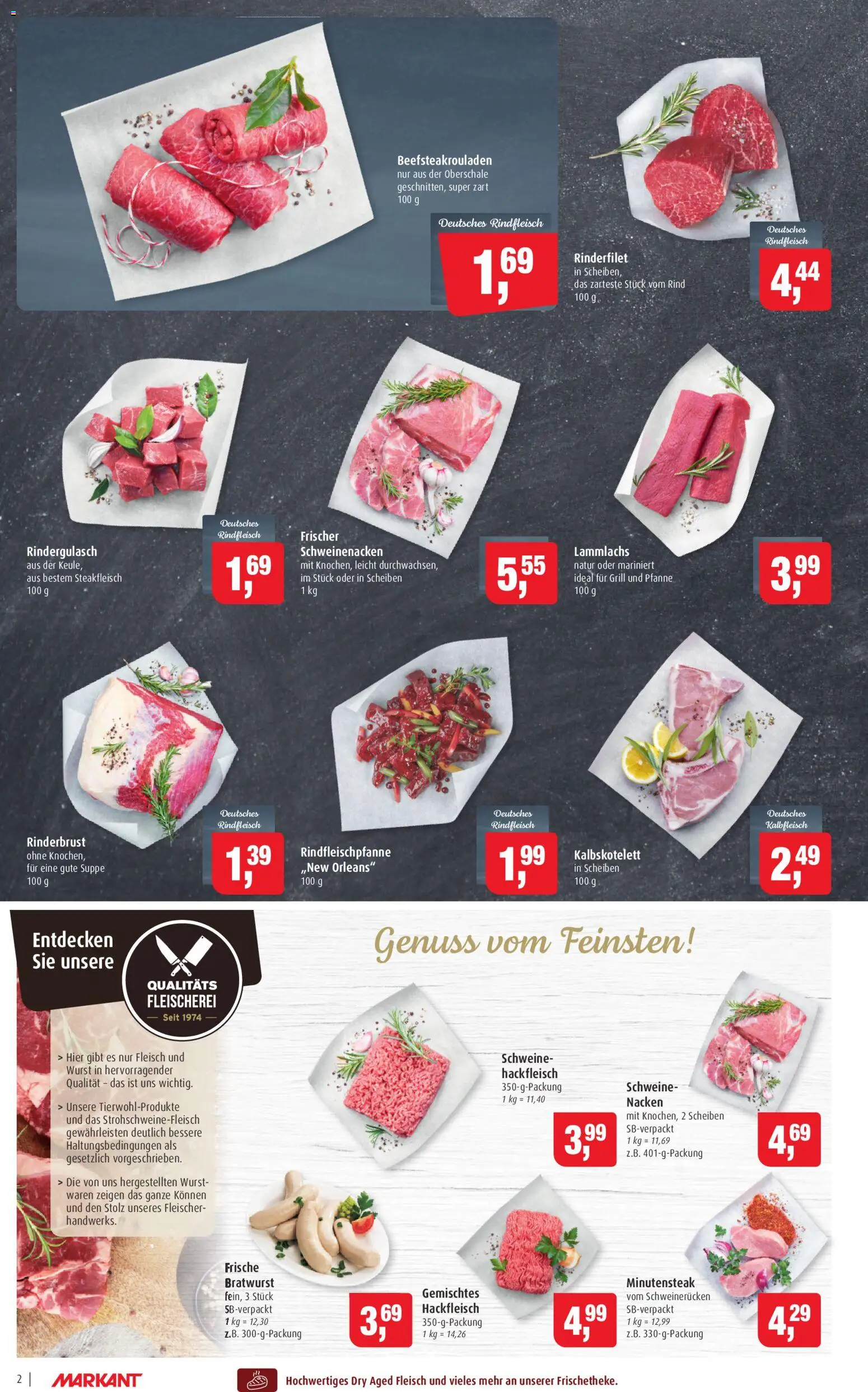 Markant Prospekt 	 – gültig ab 02.02.2026 | Seite: 2 | Produkte: Grill, Bratwurst, Wurst, Fleisch