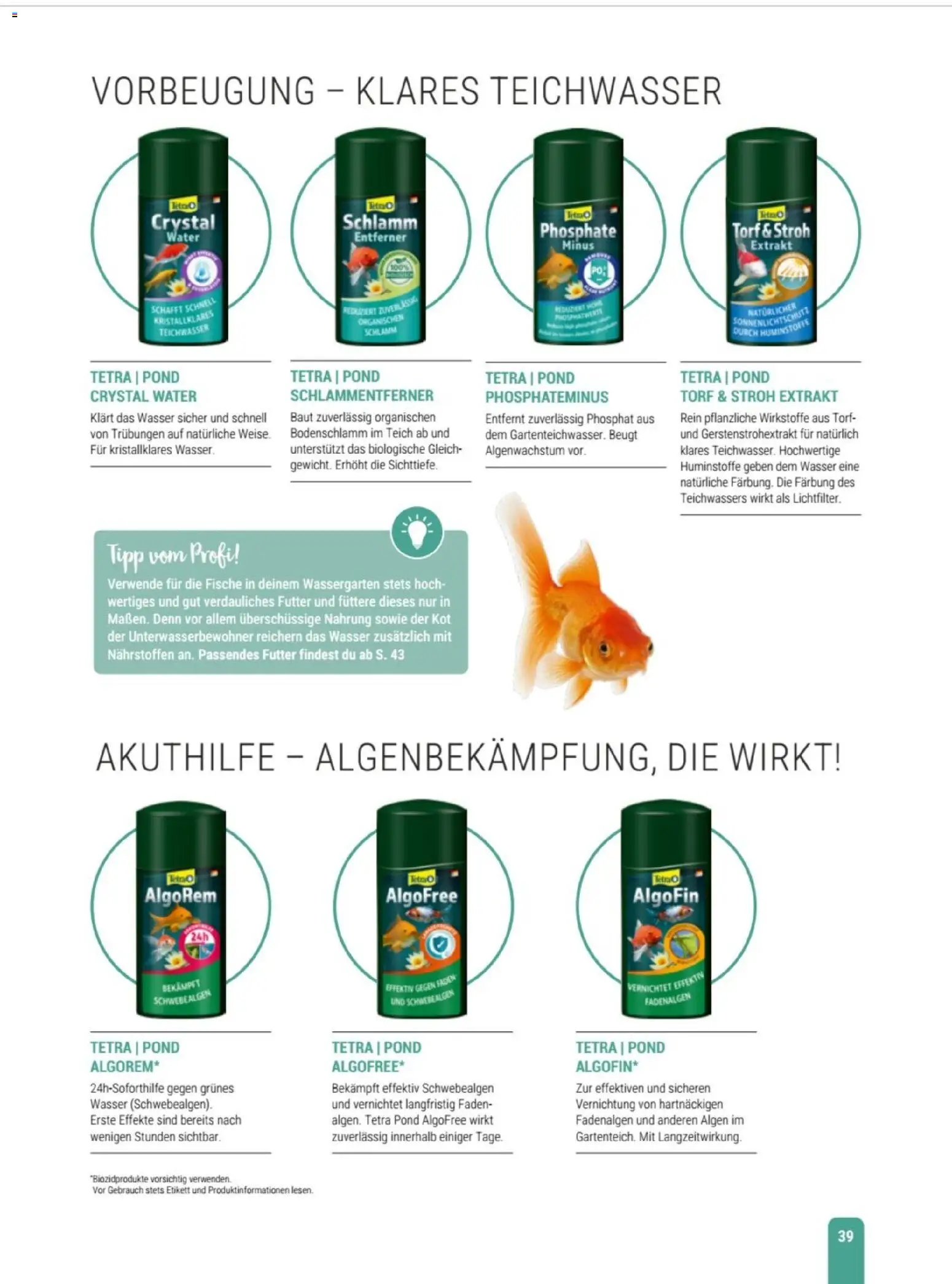 zookauf Themenkatalog Teich – gültig ab 23.03.2026 | Seite: 39 | Produkte: Wasser