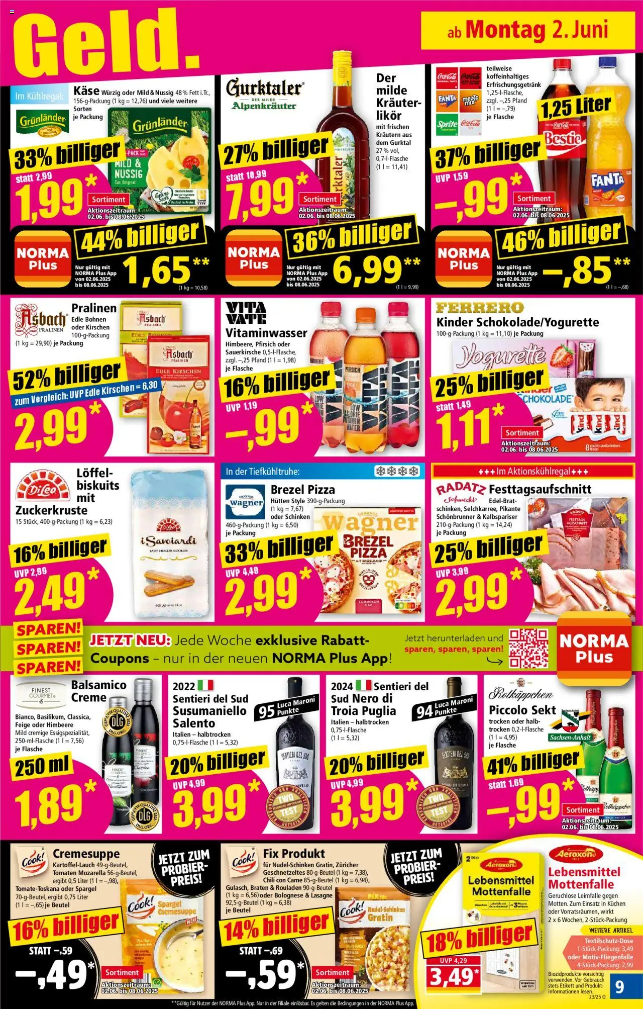 Norma Prospekt 	 - gültig ab dem 02.06.2025 | Seite: 9 | Produkte: Tomaten, Pfirsich, Chili, Himbeere