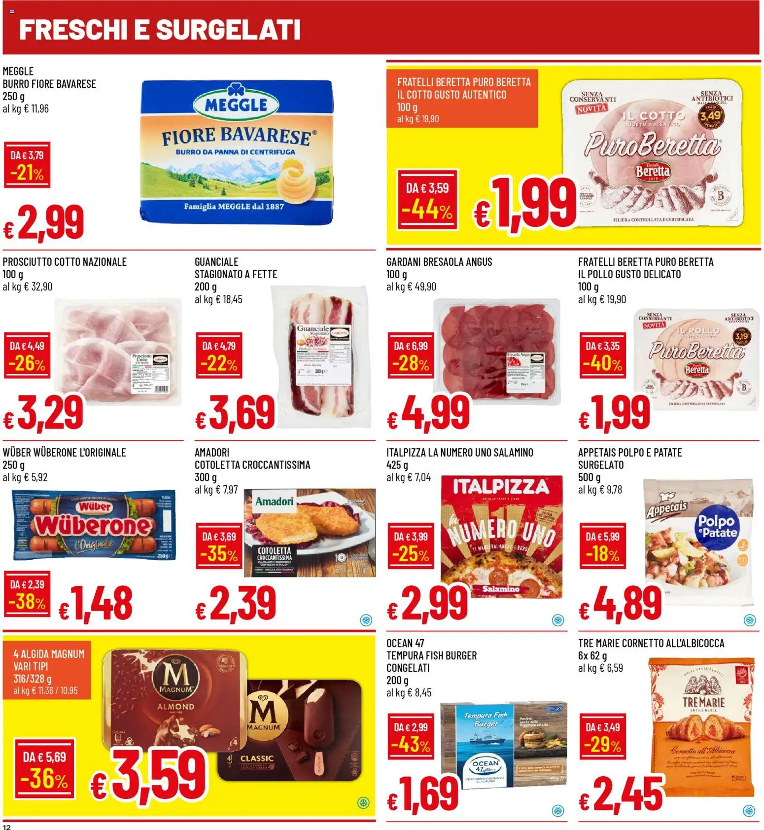 Volantino Famila del 09.04.2026 | Pagina: 12 | Prodotti: Prosciutto Cotto, Cornetto, Patate, Guanciale